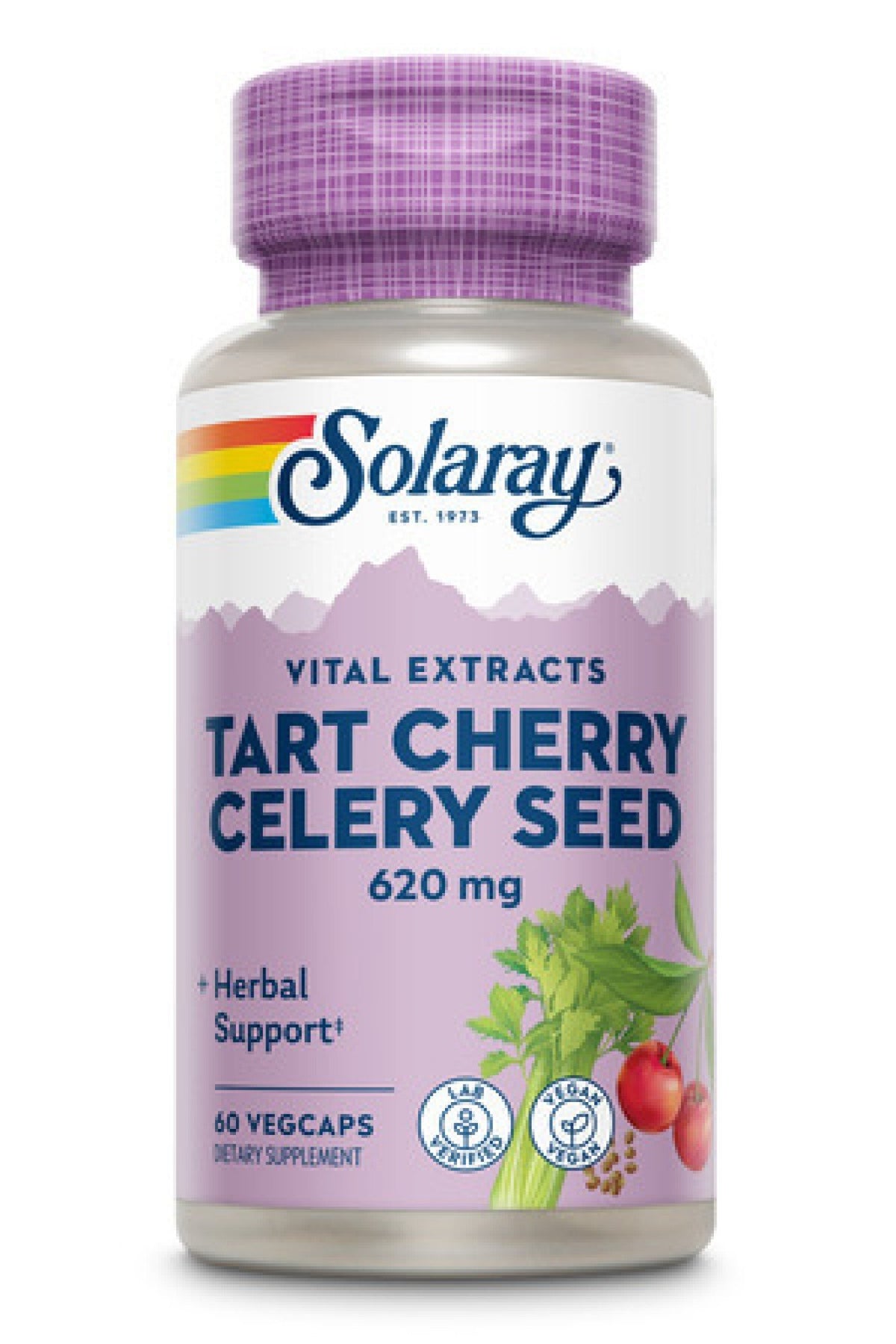 Solaray Tart Cherry Fruit Extract &amp; Celery Seed 60 VegCap