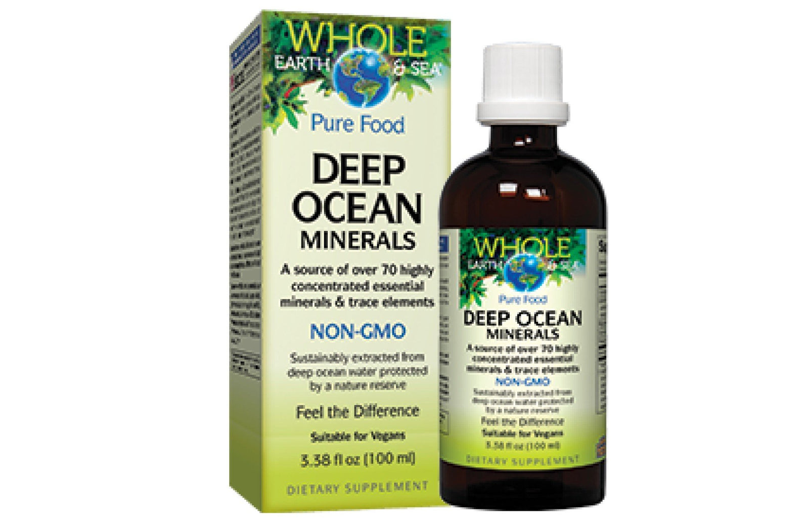 Natural Factors Whole Earth & Sea Deep Ocean Minerals 3.38 oz Liquid