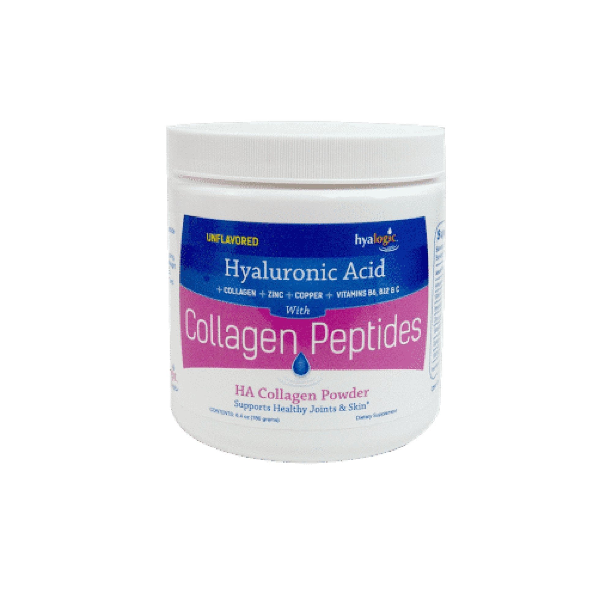 Hyalogic Collagen Peptides Unflavored 6.4 oz Powder