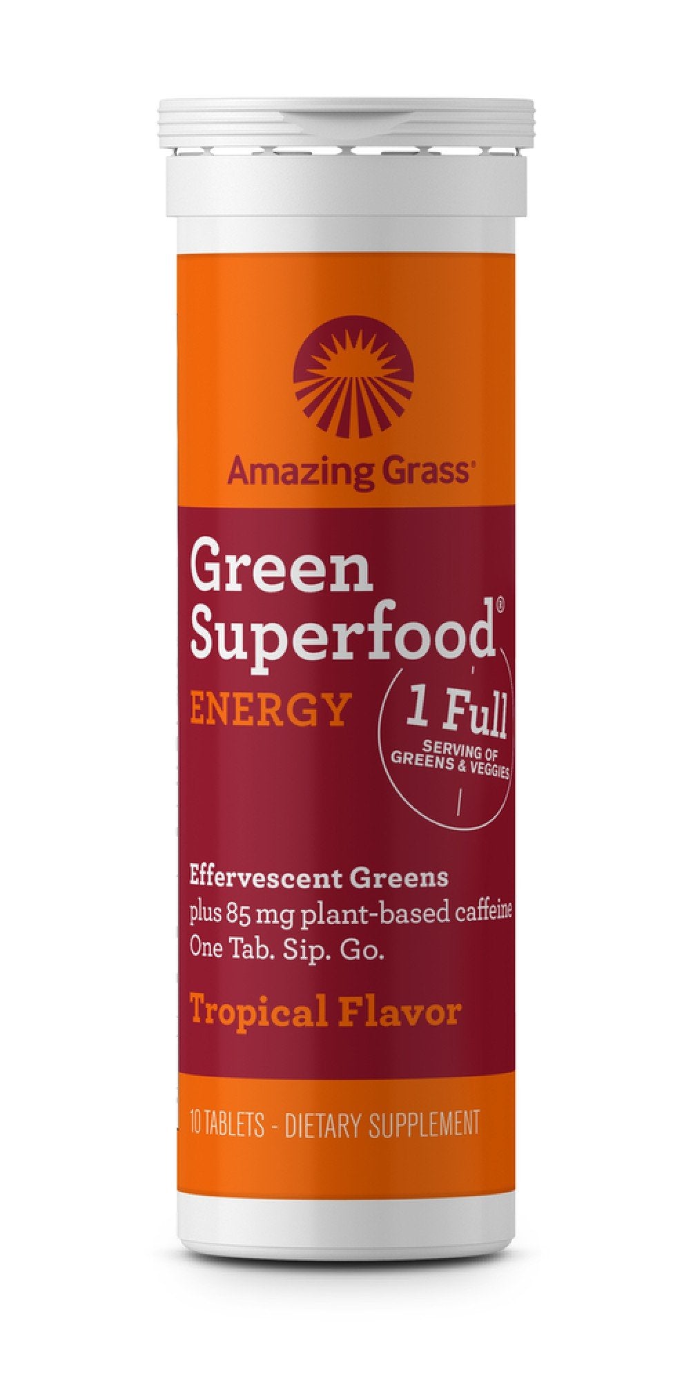 Amazing Grass Green Superfood Effervescent Tropical 10 Tablets