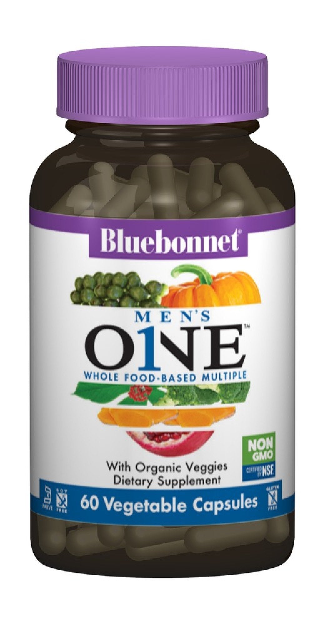 Bluebonnet Men&#39;s One Whole Food Based Multiple 60 VegCap