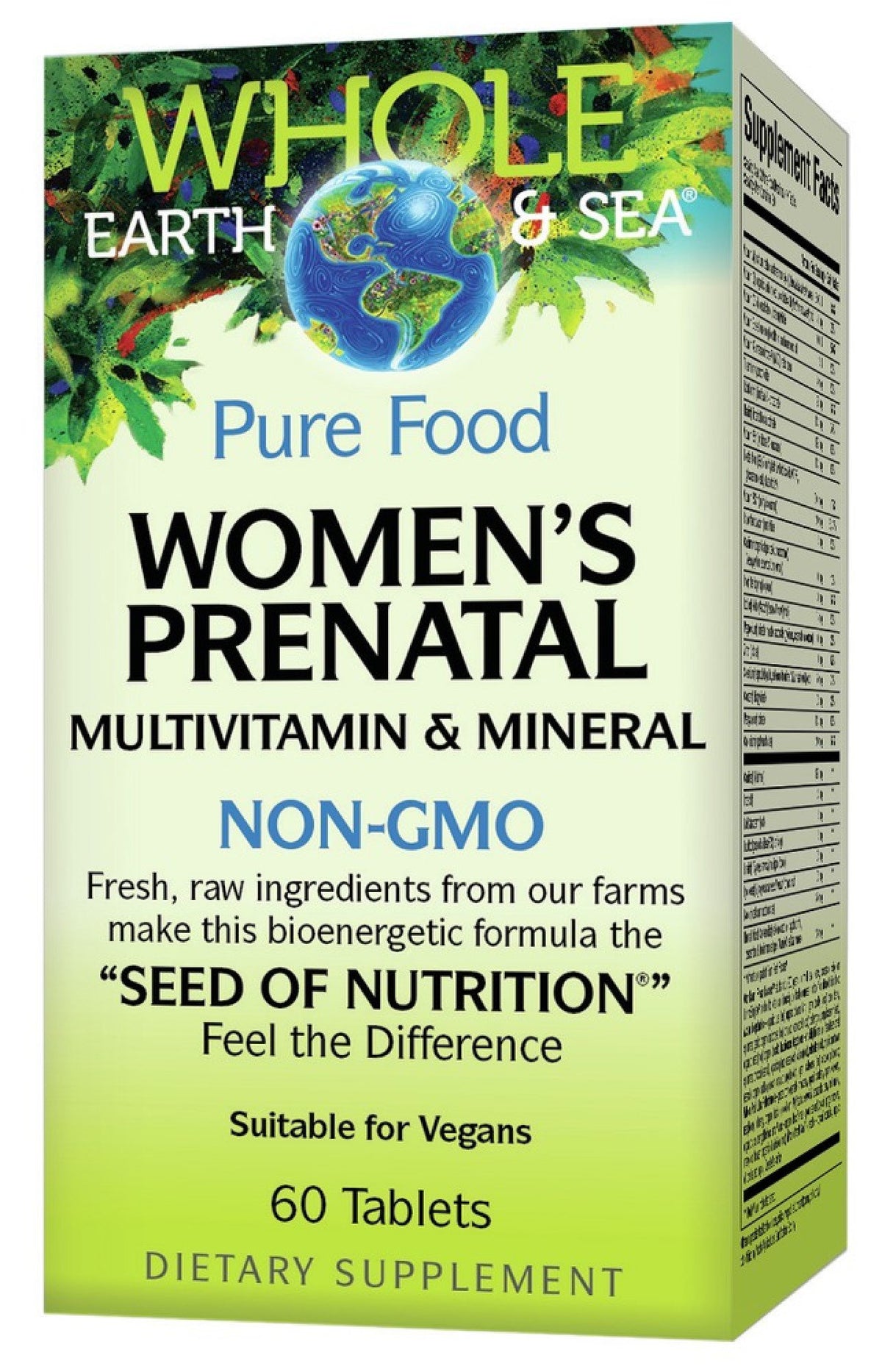 Natural Factors Whole Earth &amp; Sea Women's Prenatal Multivitamin &amp; Mineral 60 Tablet