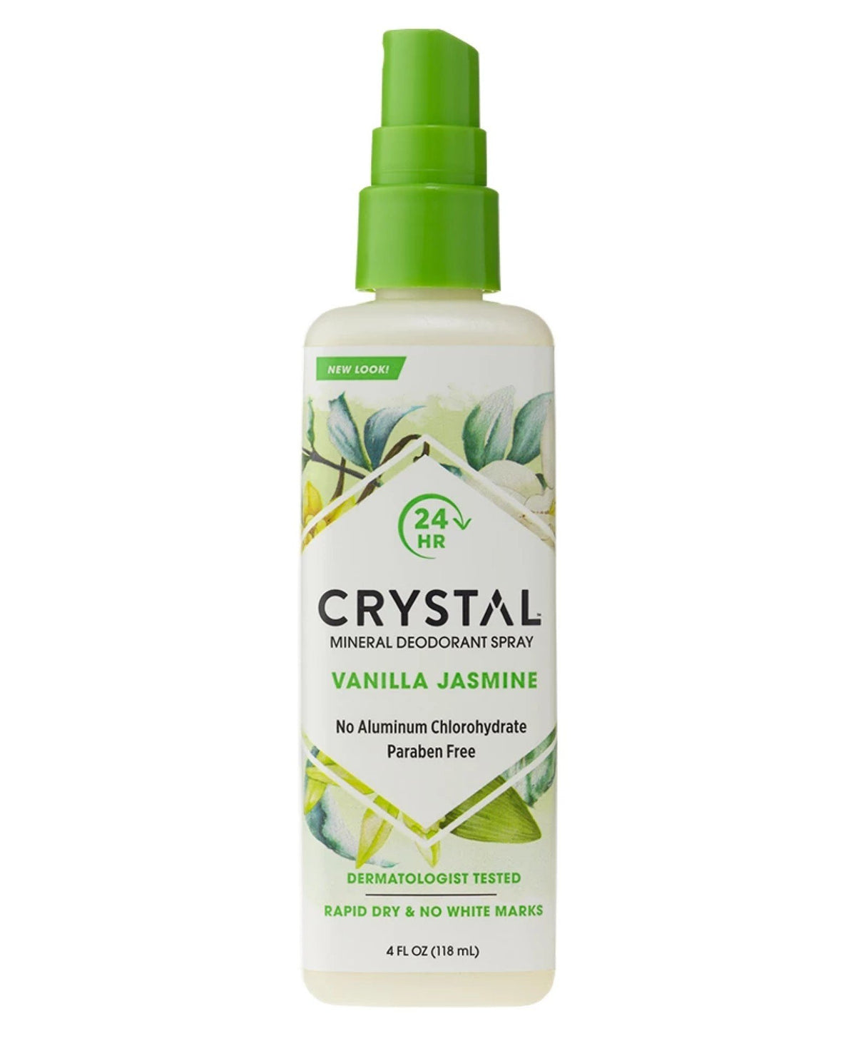 Crystal Body Deodorant Mineral Deodorant Spray Vanilla &amp; Jasmine 4 oz Liquid
