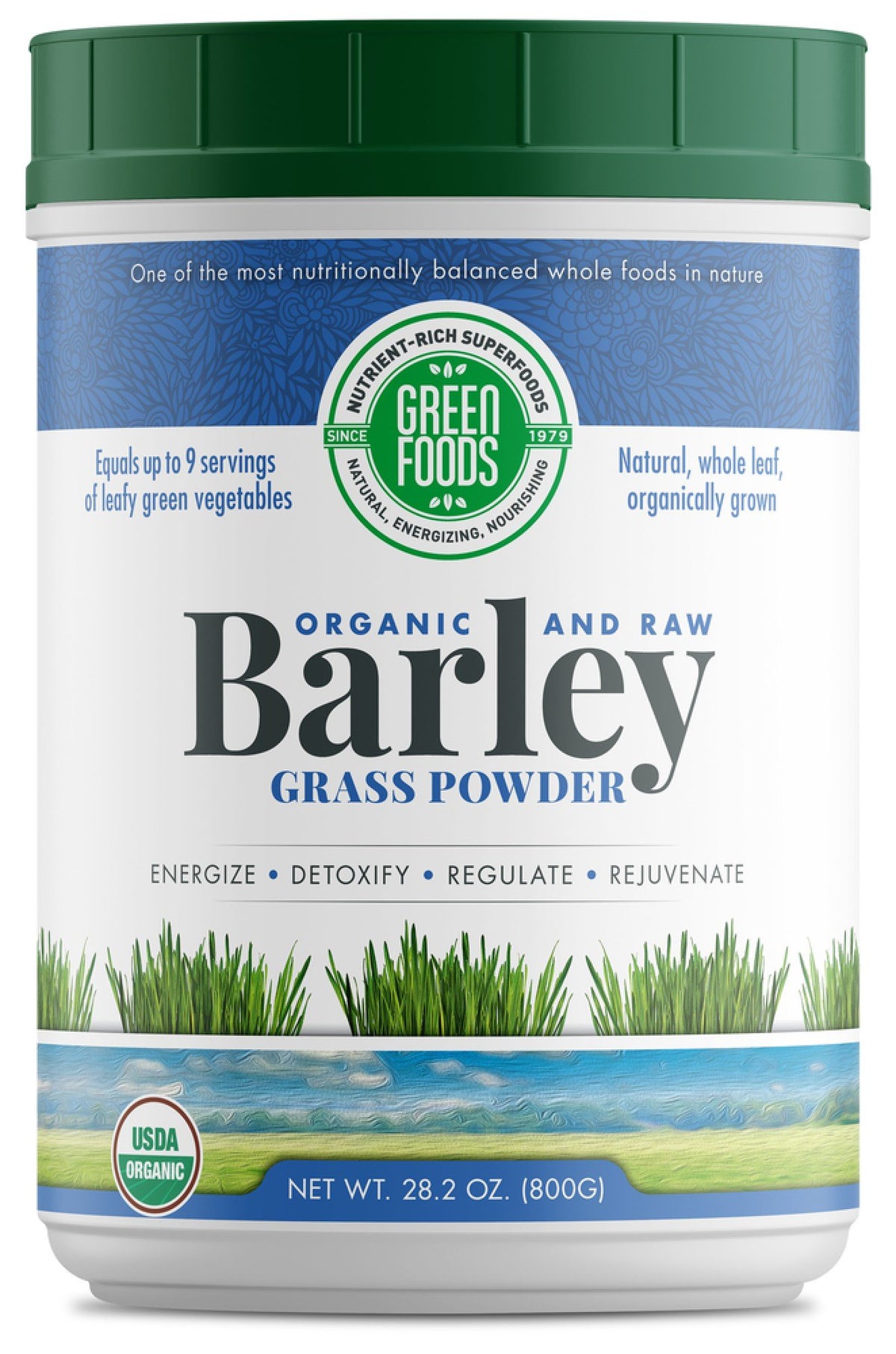 Green Foods Organic Barley Grass Whole Leaf 28.2 oz Powder