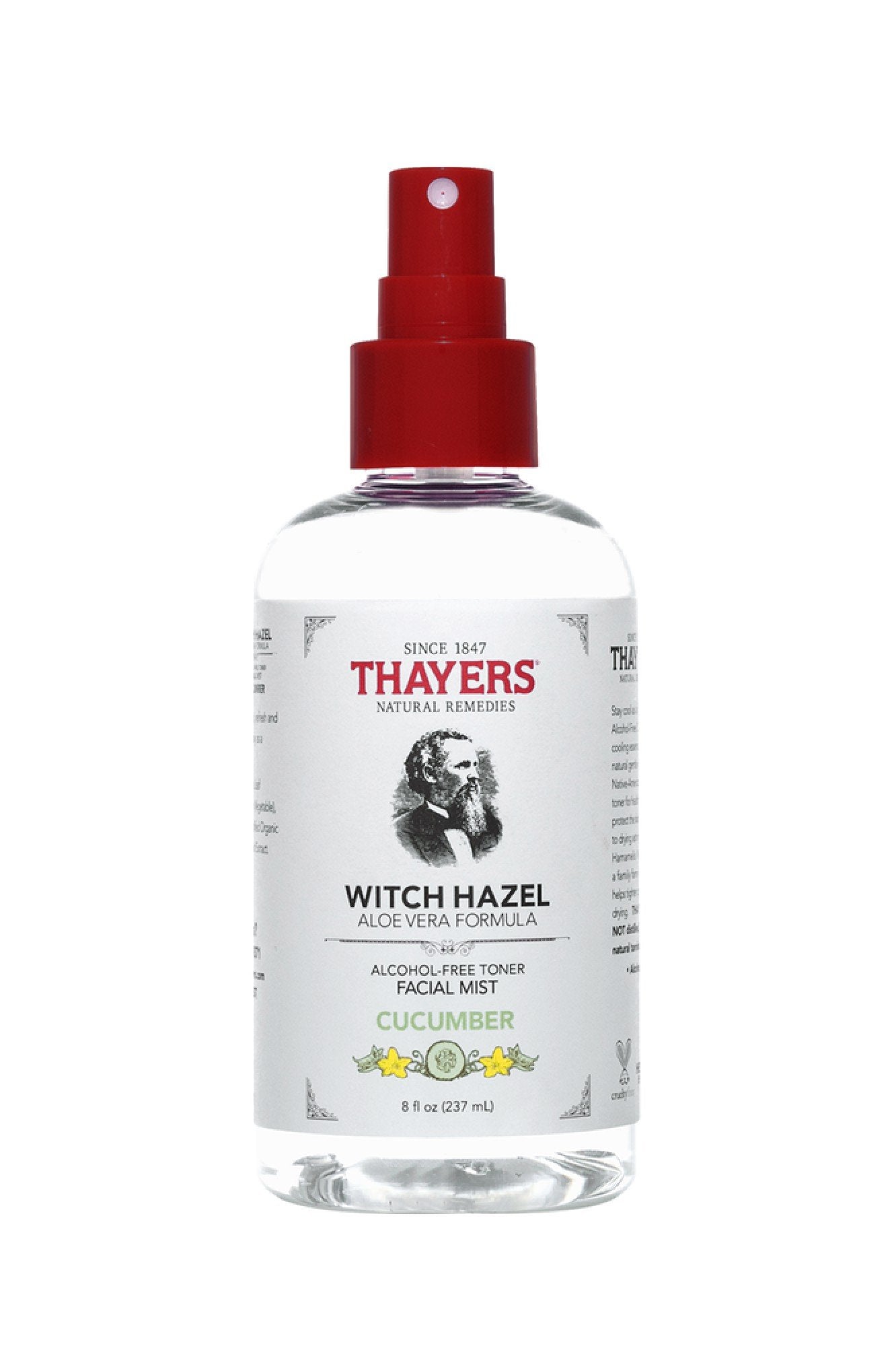 Thayers Alcohol-Free Cucumber Witch Hazel Toner Facial Mist 8 oz Spray