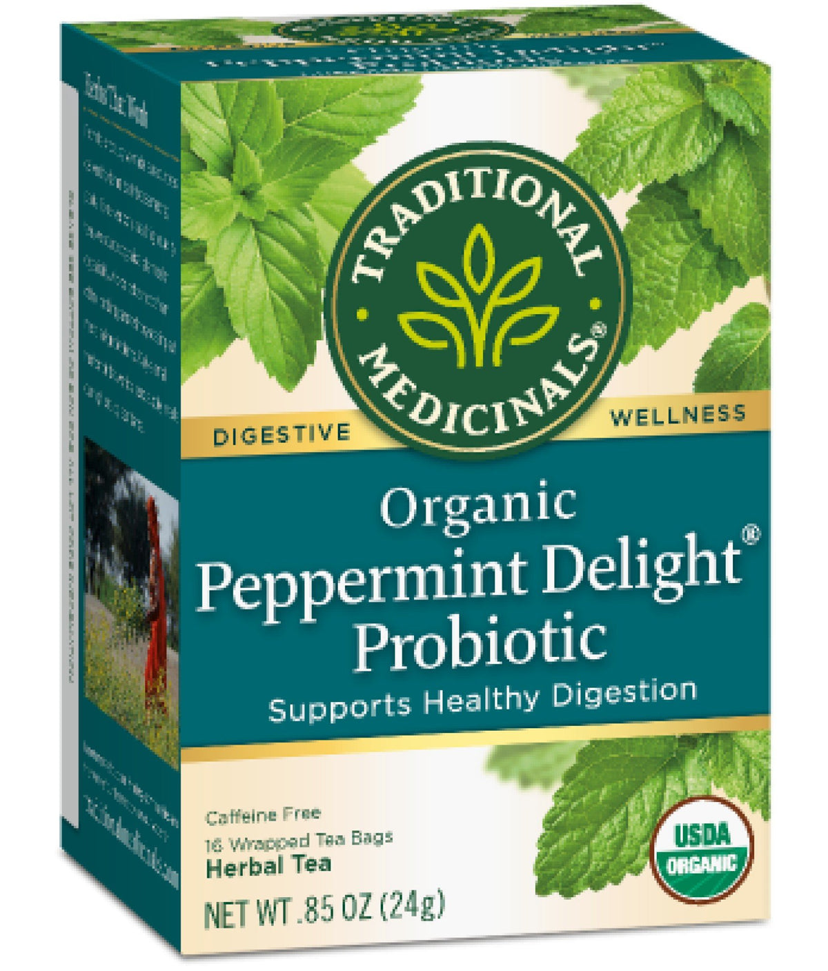 Traditional Medicinals Organic Peppermint Delight Probiotic Tea 16 Bag