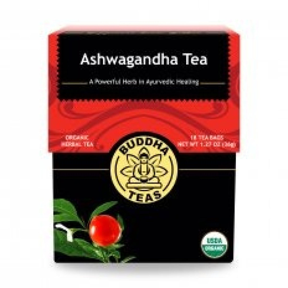 Buddha Teas Organic Ashwagandha Tea 18 Bags Box