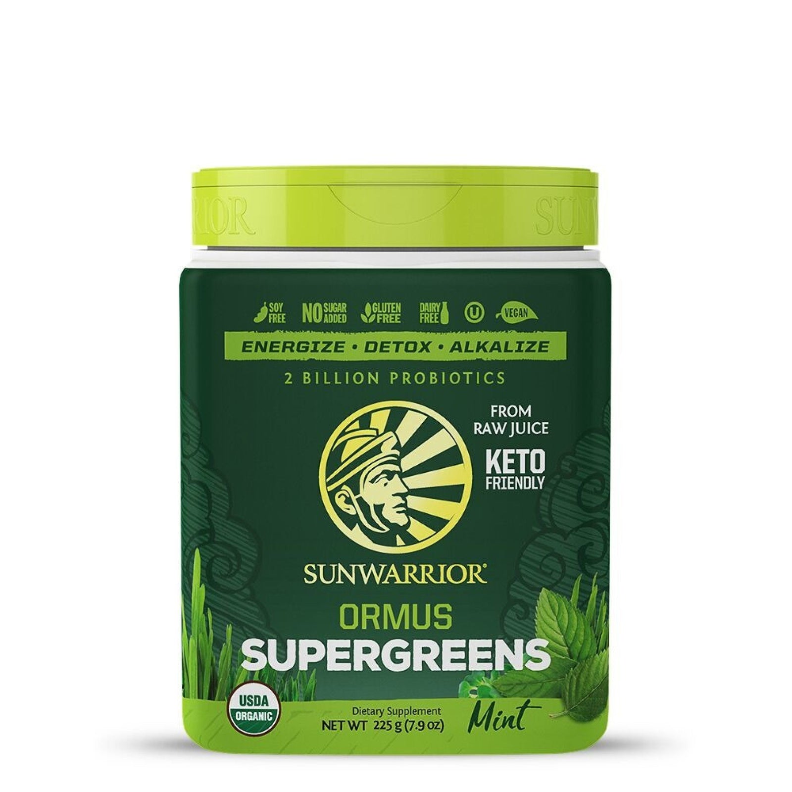 Sunwarrior Ormus Super Greens Mint 8 oz Powder