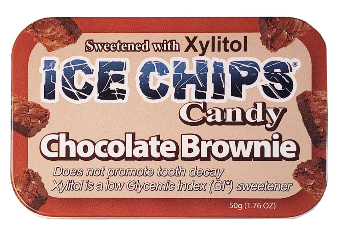 Ice Chips Candy Hand Crafted Candy Tin Chocolate Brownie 1.76 oz Candy