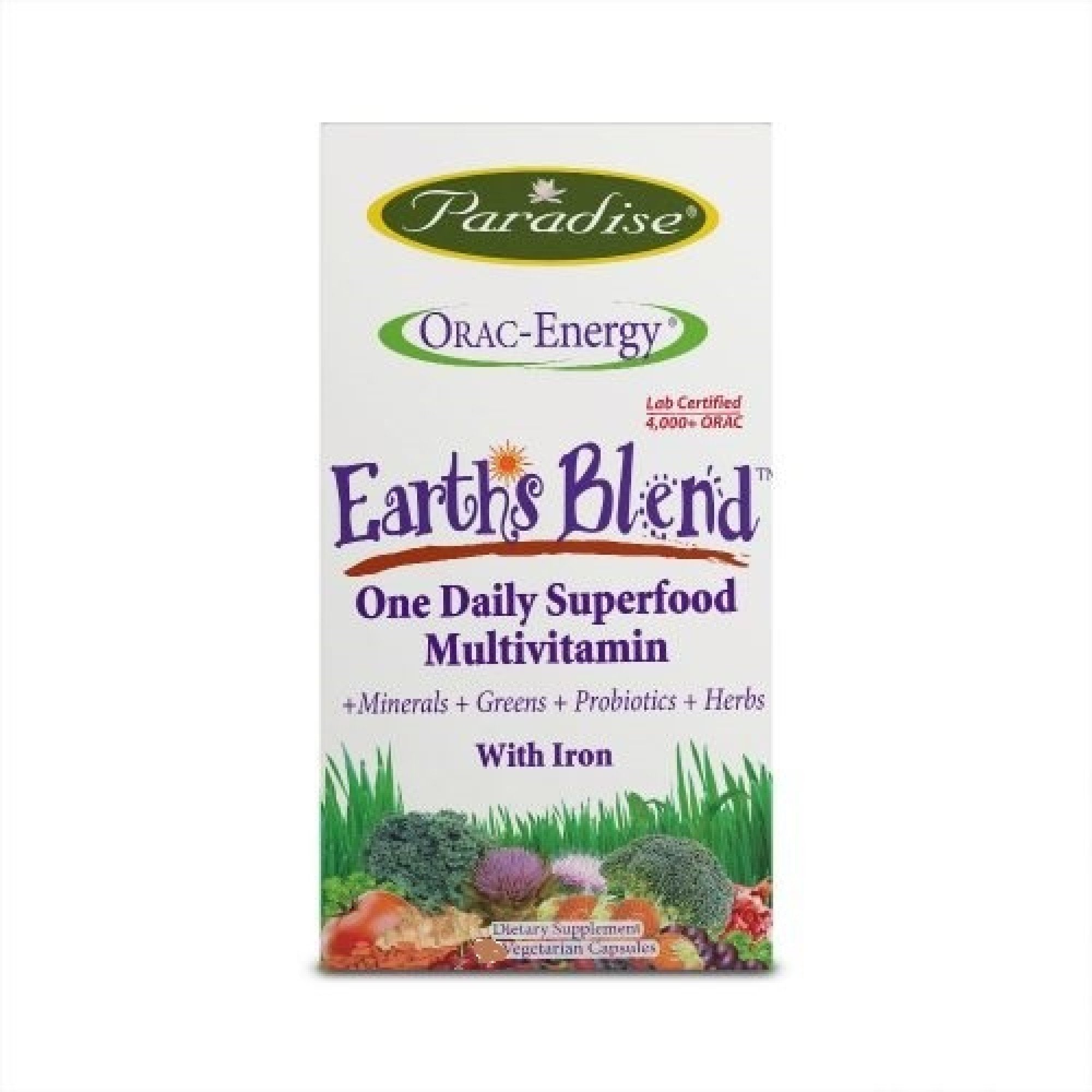 Paradise Herbs Earth's Blend Multi w/ Iron 30 VegCap