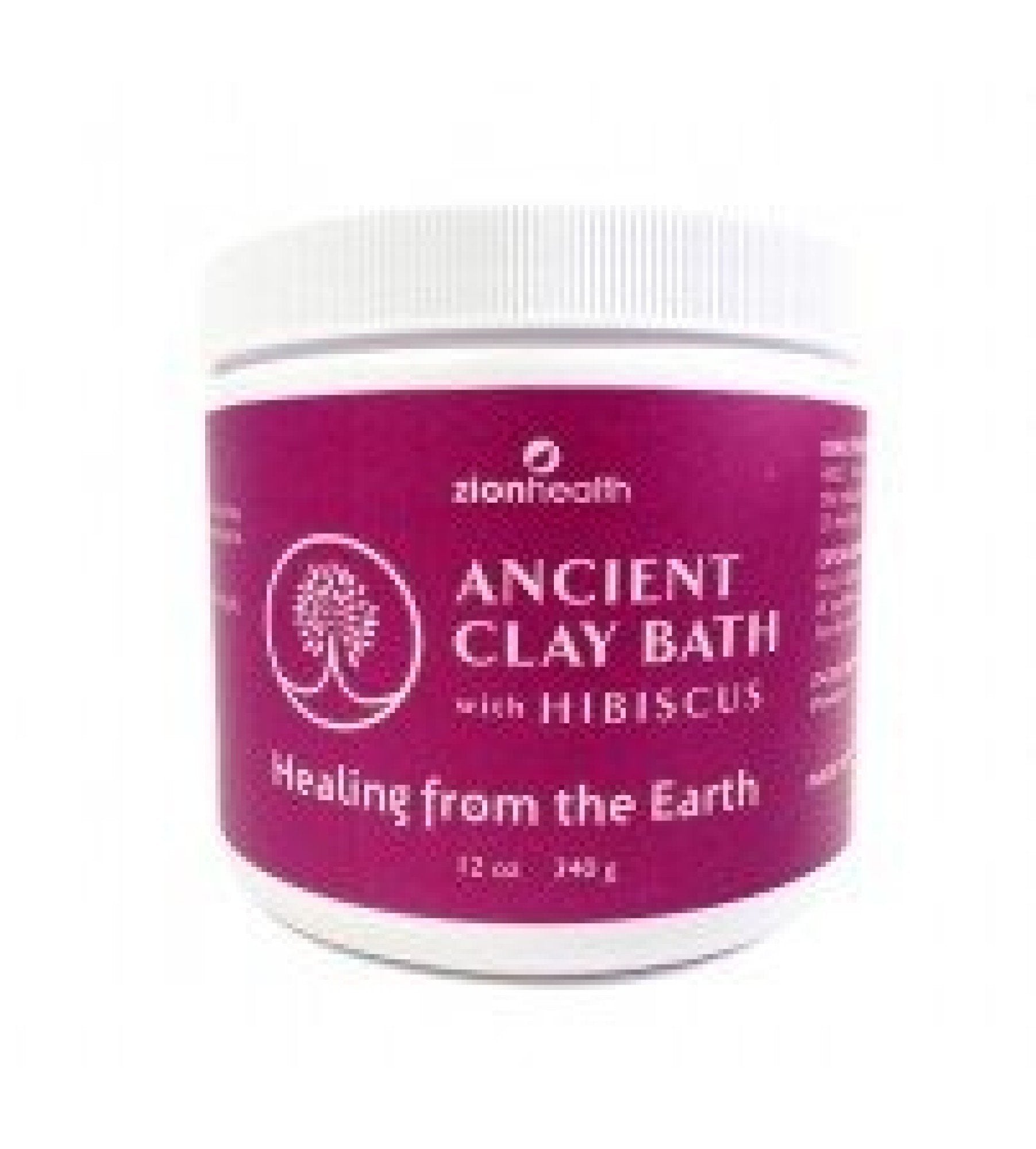 Zion Health Ancient Clay Bath Hibiscus 12 oz Container