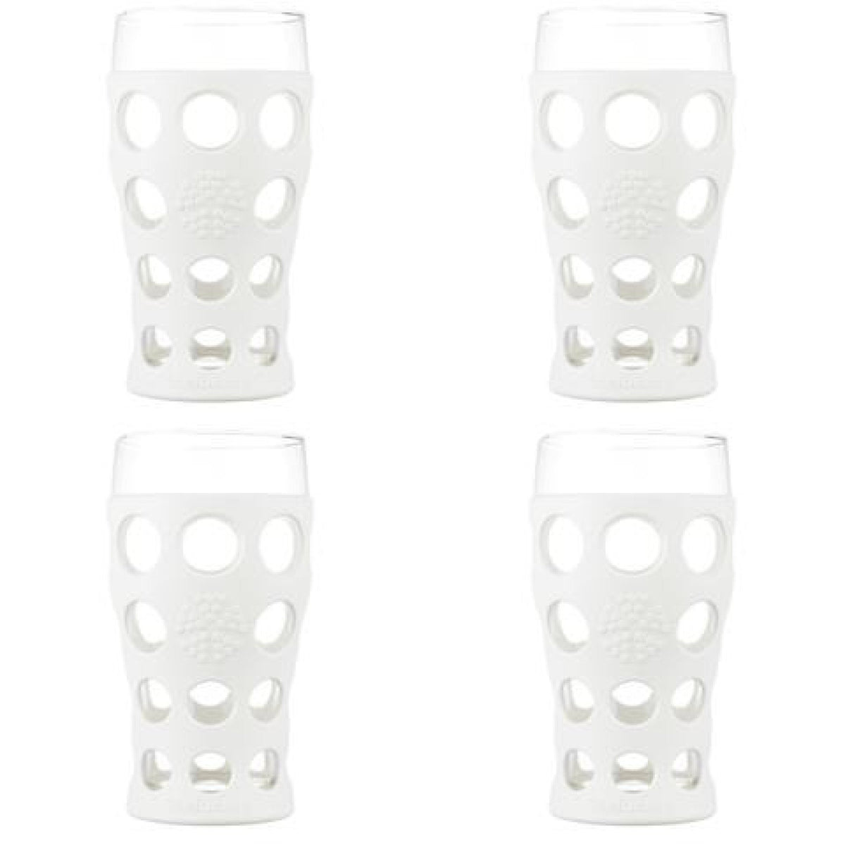 Lifefactory Beverage Glass 20 oz Optic White 4 pk Container