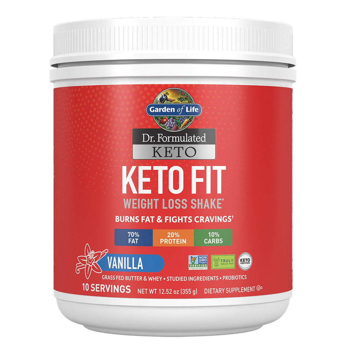 Garden of Life Dr Formulated Keto Fit Vanilla 355g Powder