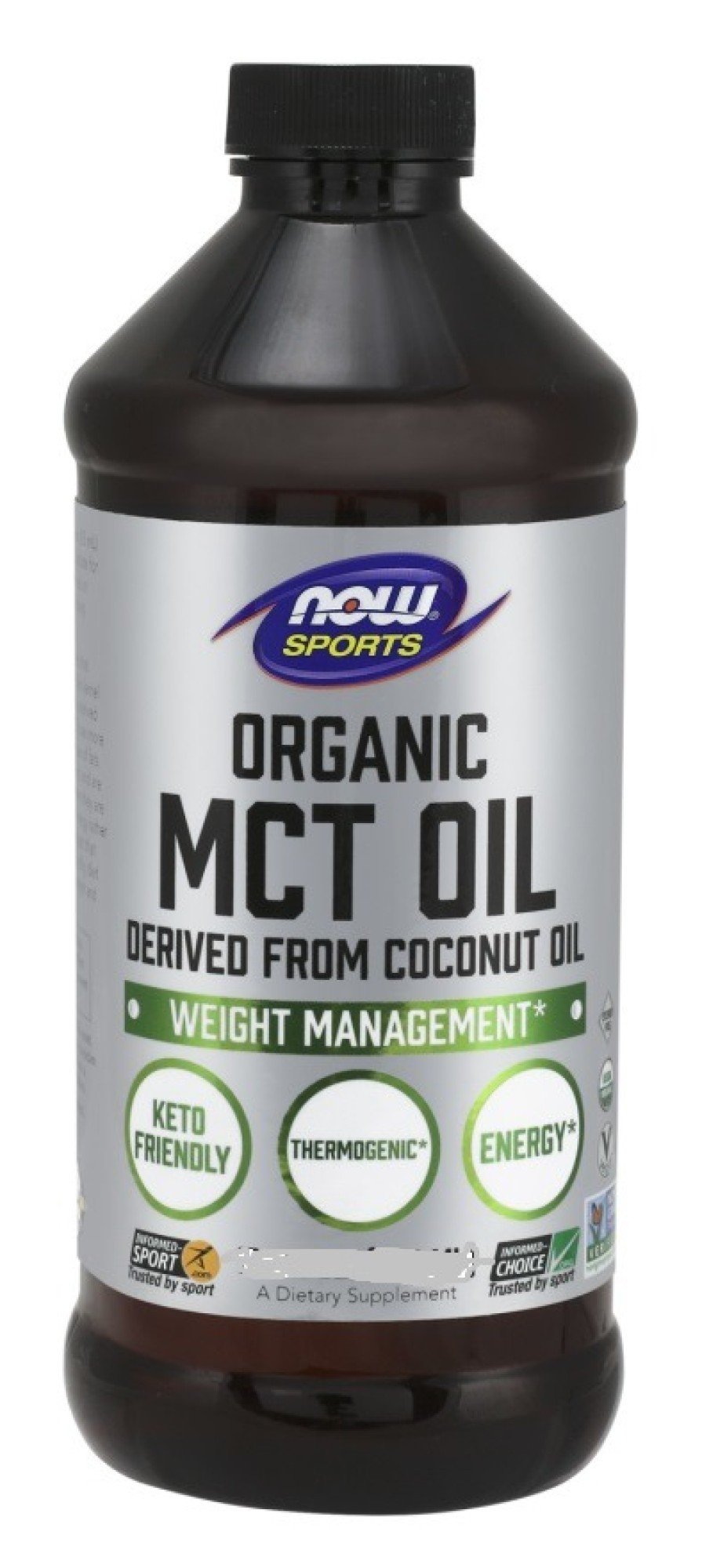 Now Foods Organic MCT Oil Derived From Coconut Oil, Pure &amp; Unflavored 32 fl oz Liquid