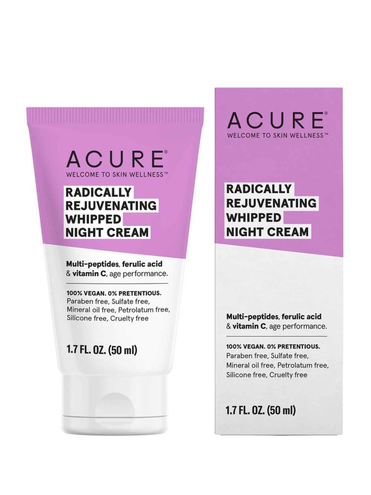 Acure Radically Rejuvenating Whipped Night Cream 1.7 fl oz Cream