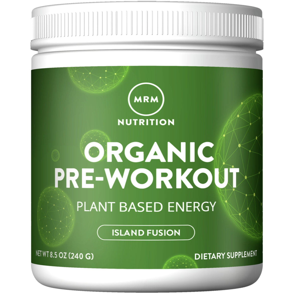 MRM (Metabolic Response Modifiers) Organic Pre-Workout Island Fusion 8 oz(240 gm) Powder