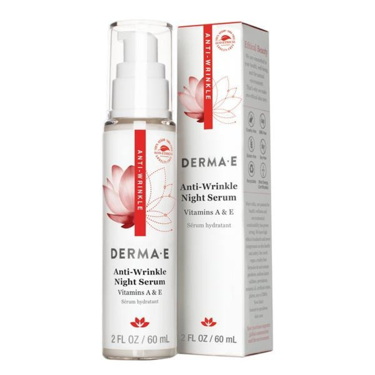 Derma-E Anti-Wrinkle Night Serum 2 oz Liquid