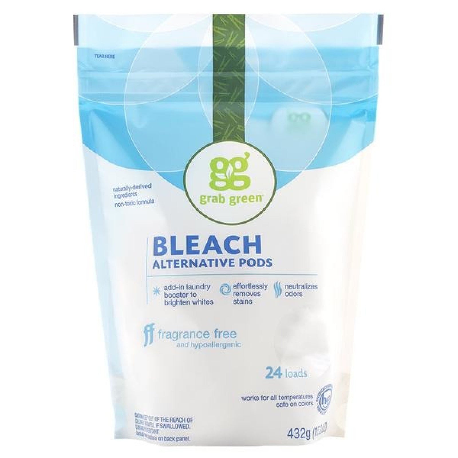 Grab Green Bleach Alternative Fragrance Free 24 Loads (15.2 oz) Pack