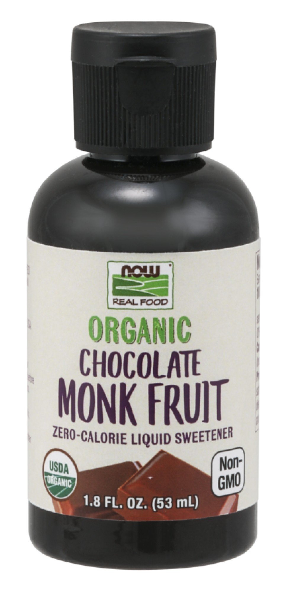 Now Foods Organic Chocolate Monk Fruit 1.8 fl oz Liquid