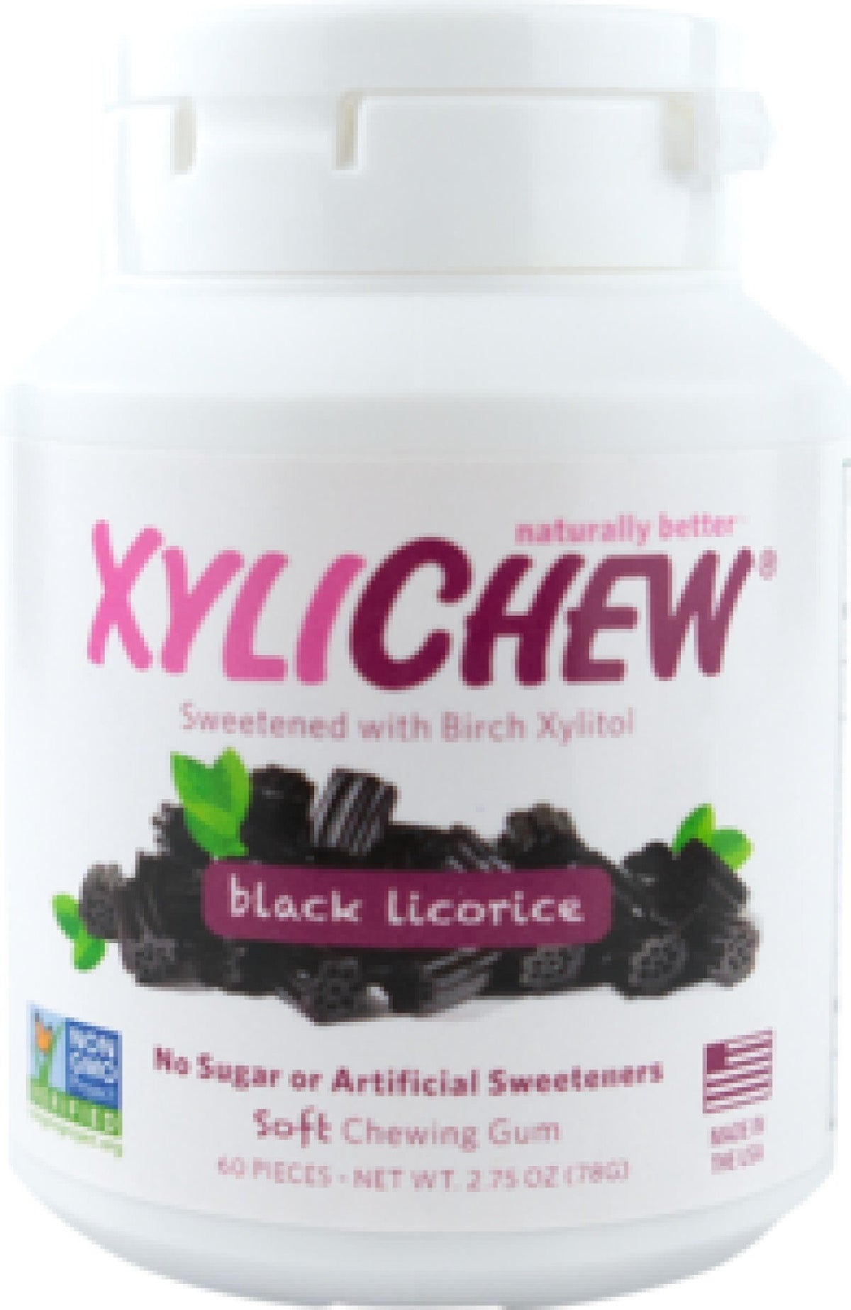 Xylichew Licorice Gum 60 ct Bottle