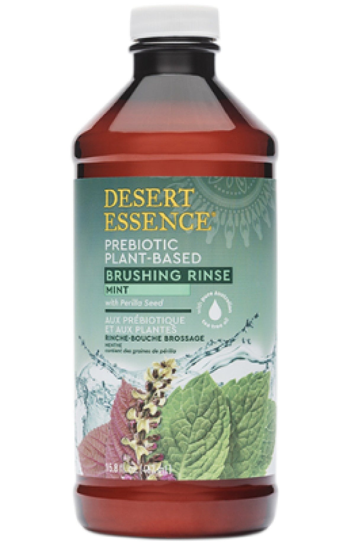 Desert Essence Prebiotic Plant Based Brushing Rinse-Mint 15.8 fl oz Liquid