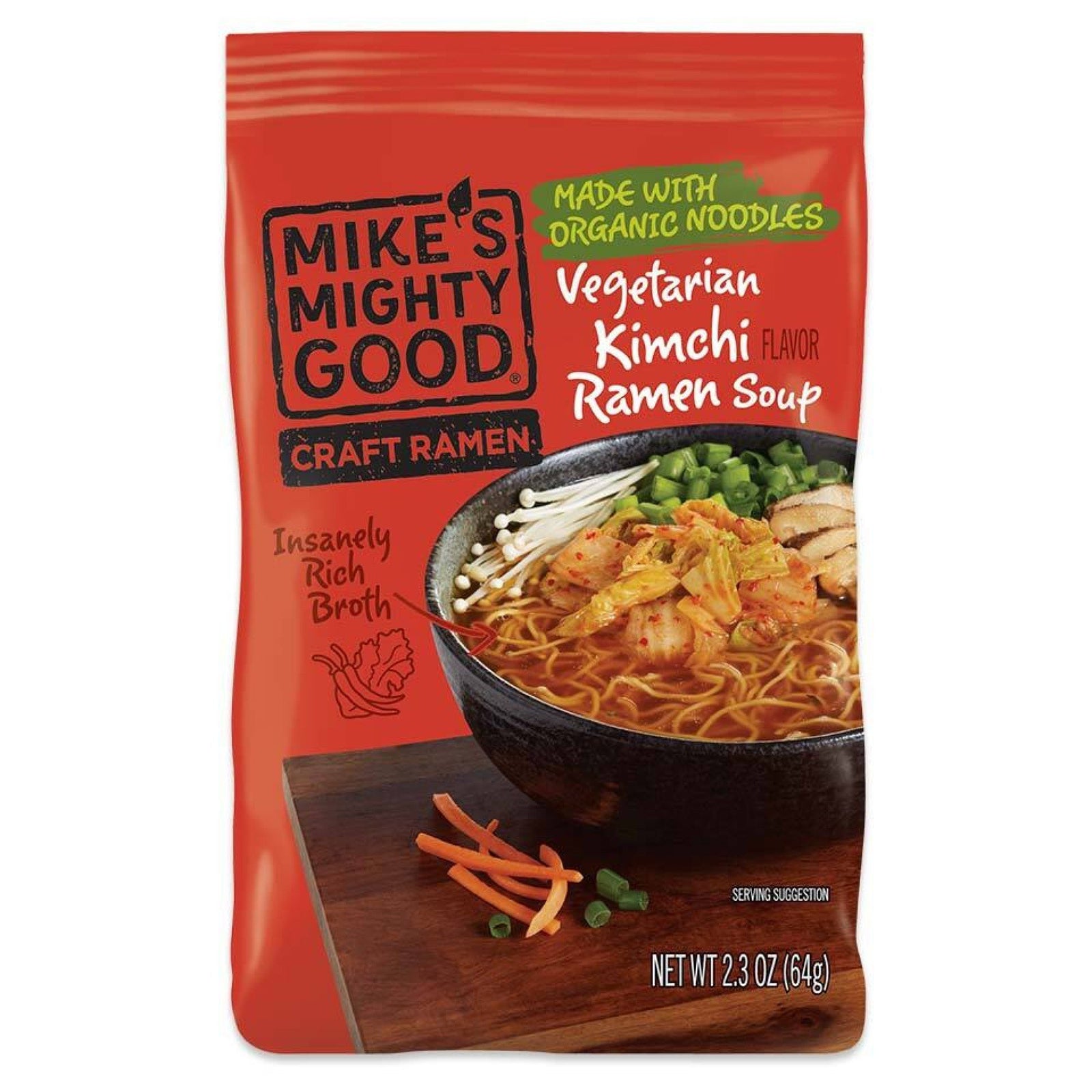 Mikes Mighty Good Craft Ramen Soup Ramen Kimichi Vegetable 2.3 oz Pillow Pack