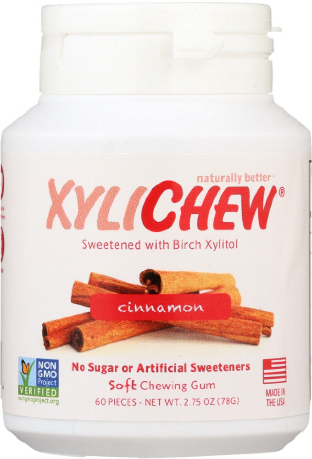 Xylichew Cinnamon Gum 60 ct Bottle