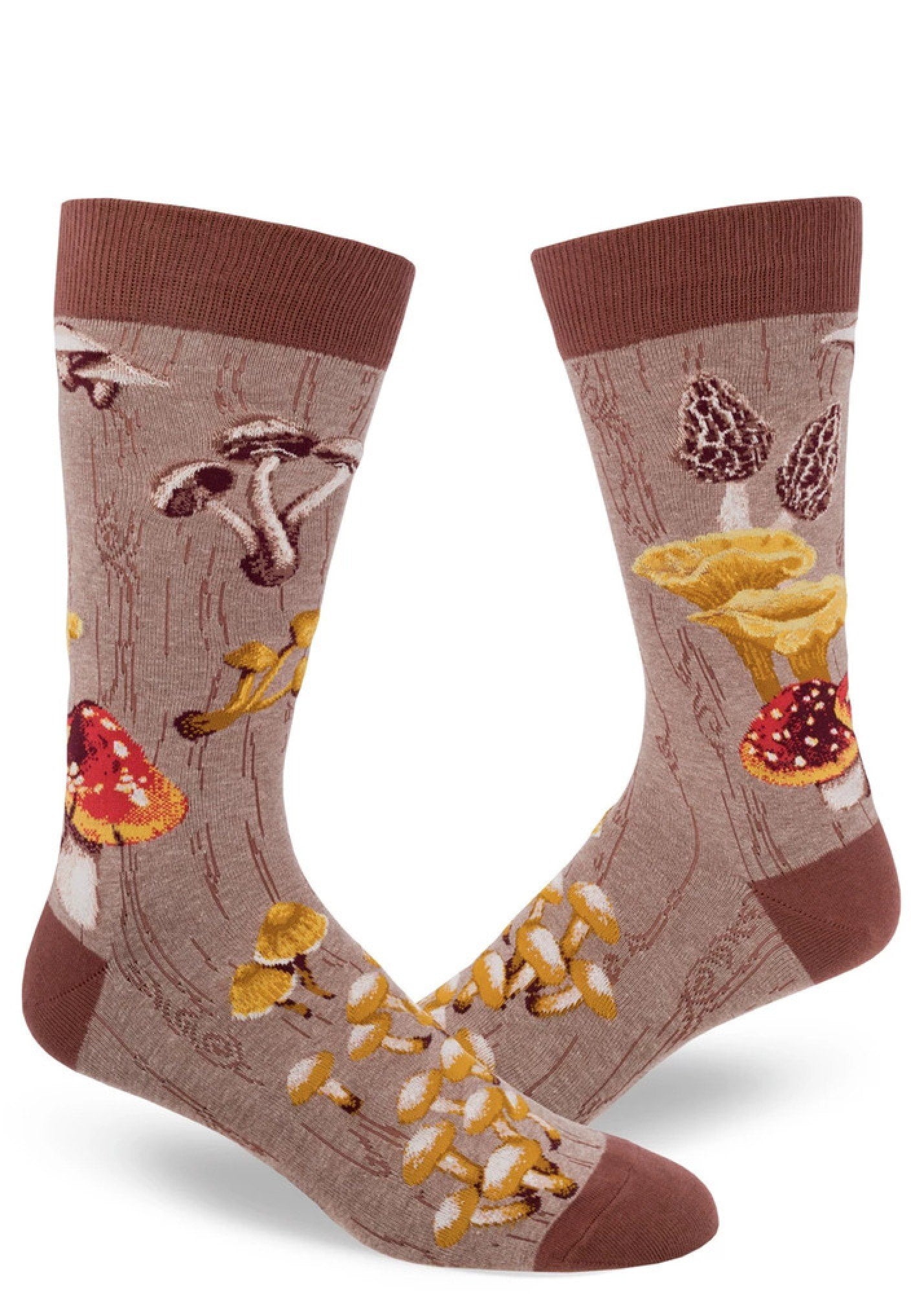 ModSocks Mushroom Men's Crew Socks - Heather Mushroom 1 Pair Pack