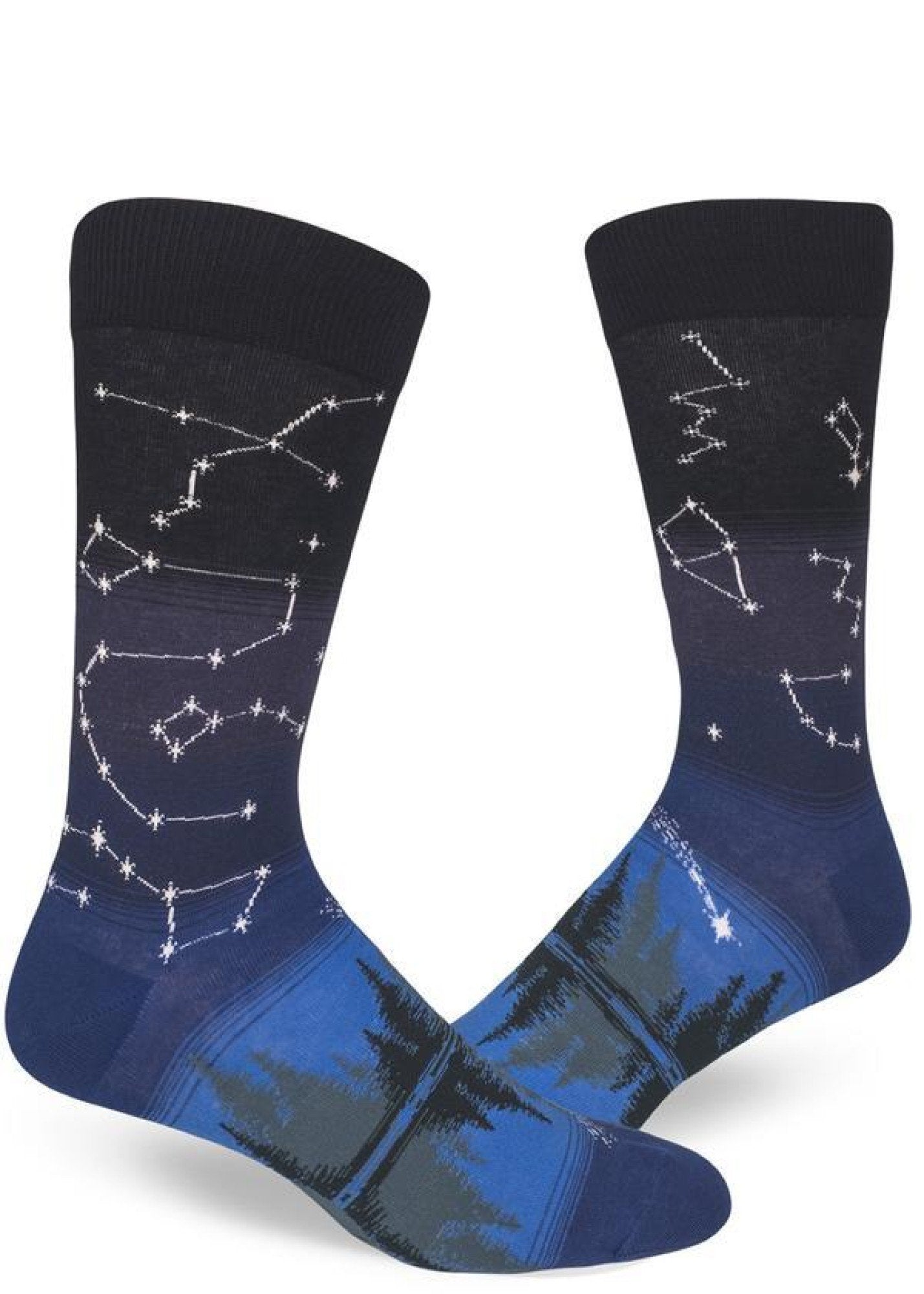 ModSocks Constellations Men's Crew Socks - Into The Blue 1 Pair Pack