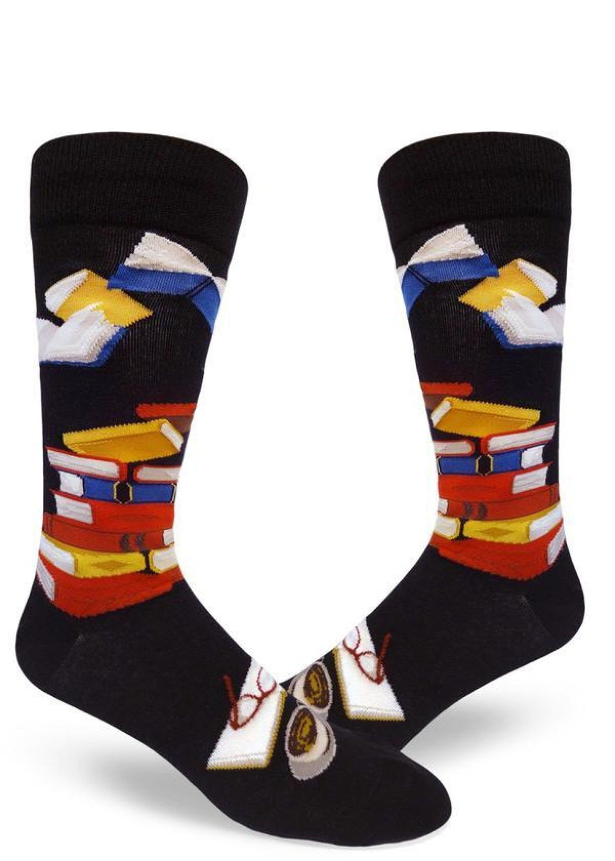 ModSocks Bibliophile Men&#39;s Crew Socks - Black 1 Pair Pack