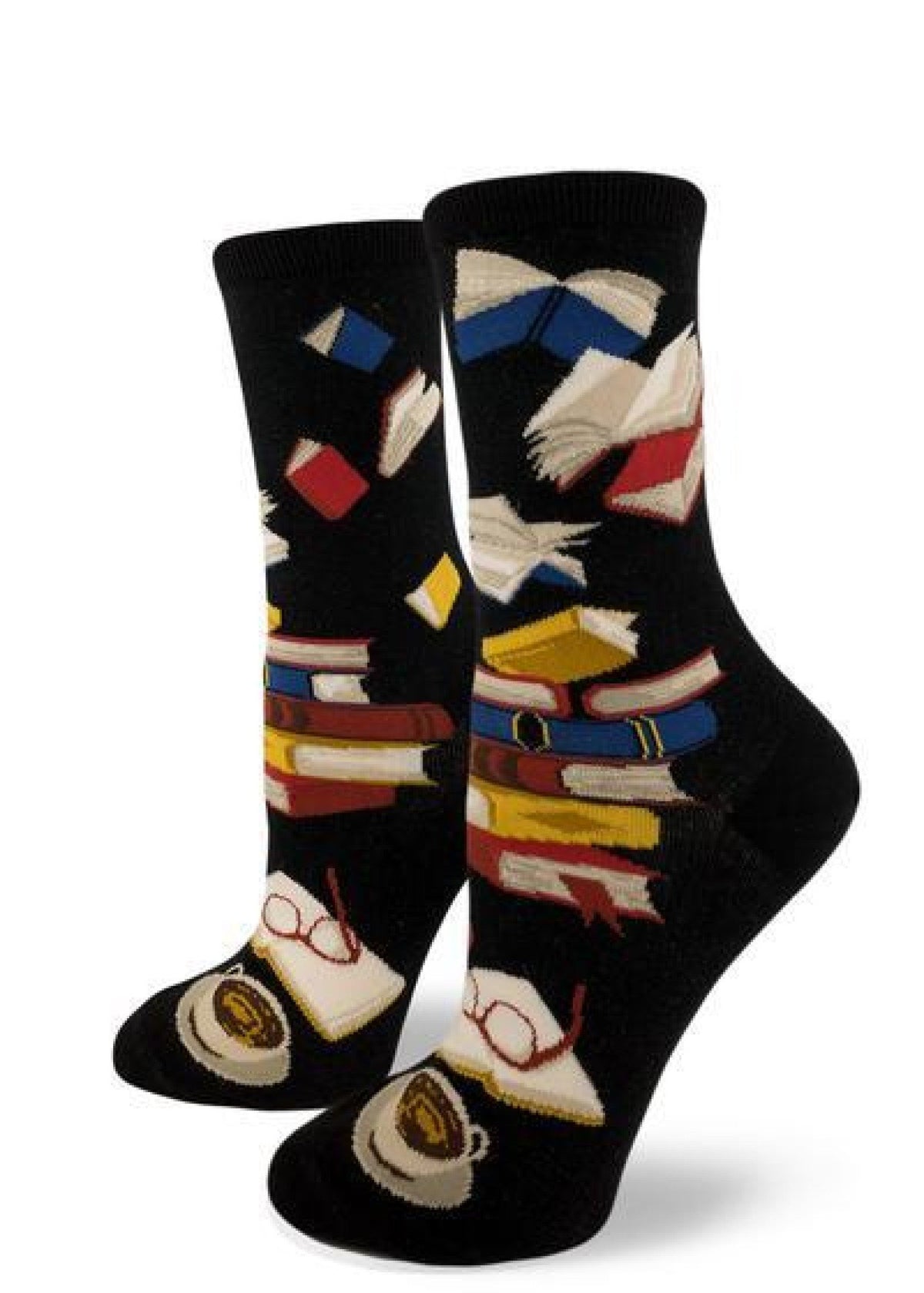 ModSocks Bibliophile Women&#39;s Crew Socks - Black 1 Pair Pack