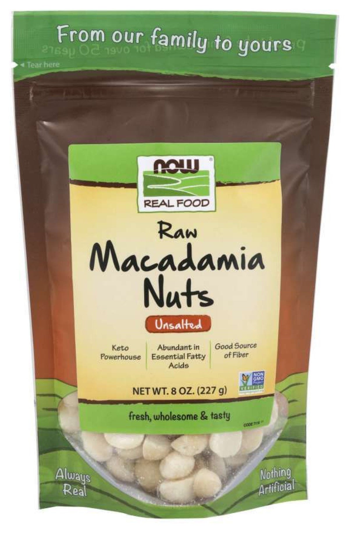 Now Foods Raw Macadamia Nuts 8 oz Bag