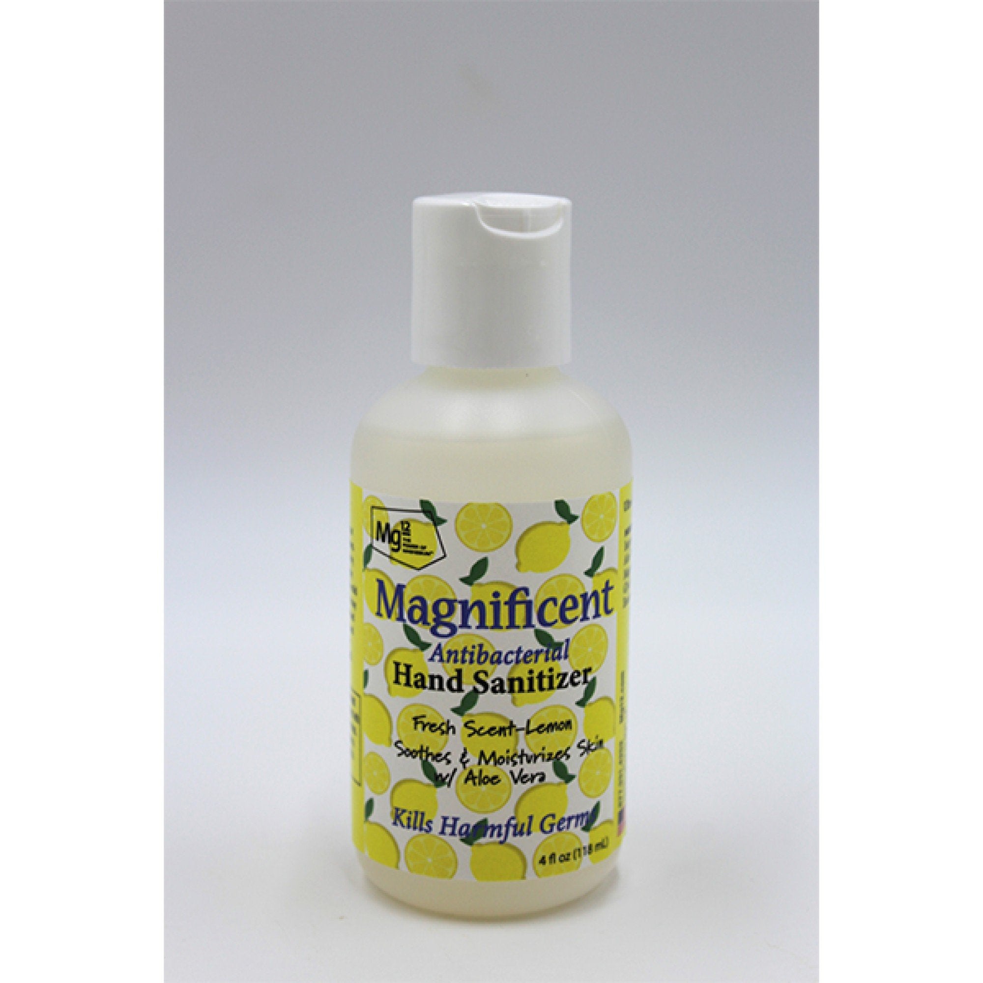 Mg12 Magnificent Antibacterial Hand Sanitizer Lemon 4 oz Spray