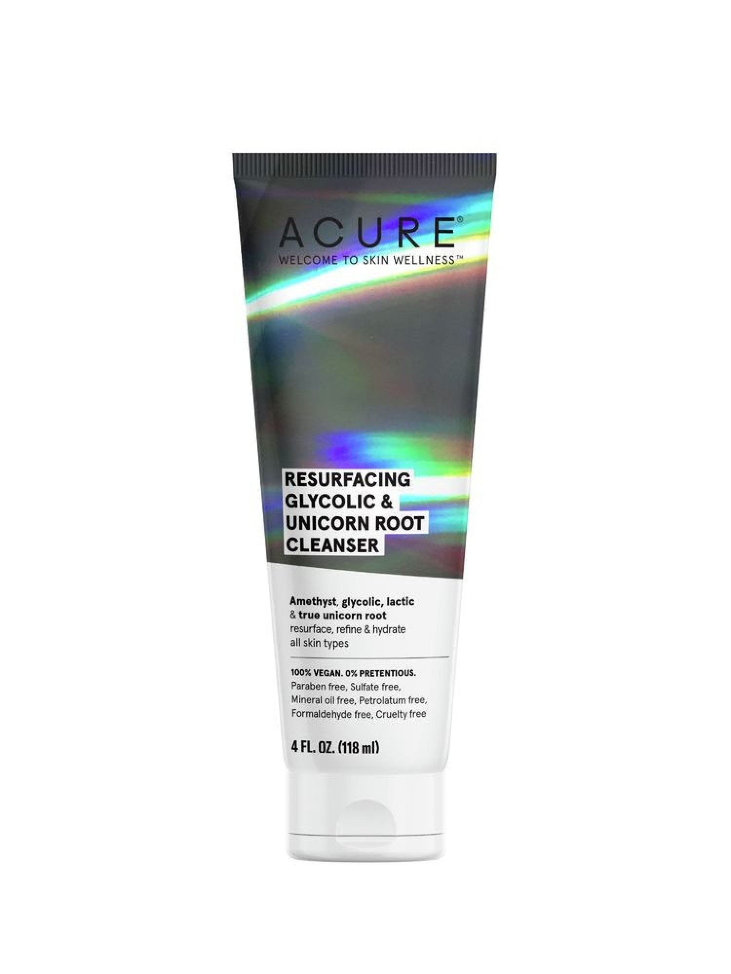 Acure Resurfacing Glycolic + Unicorn Root Cleanser 4 fl oz Liquid