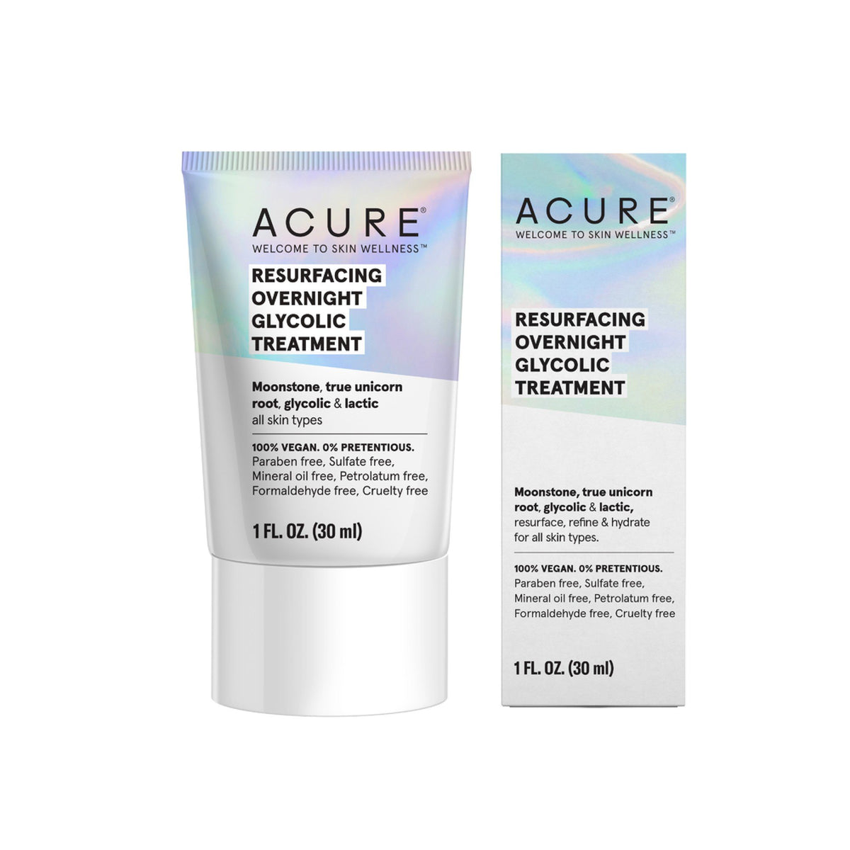 Acure Resurfacing Overnight Glycolic Treatment 1 fl oz Liquid