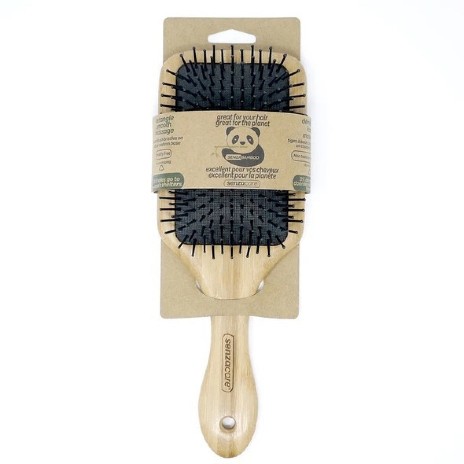 Senzacare Large Bamboo Paddle Hairbrush 1 Brush