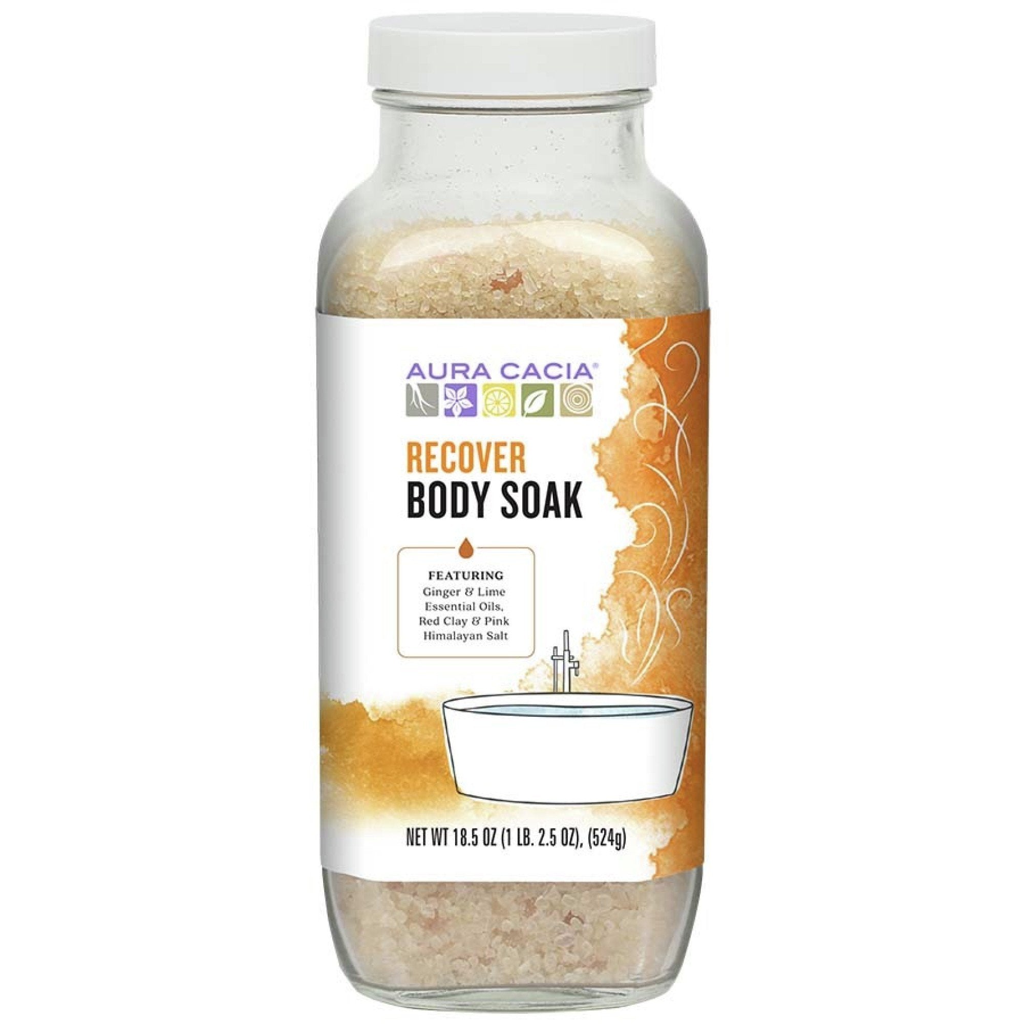 Aura Cacia Body Soak Recover 18.5 oz Glass Jar