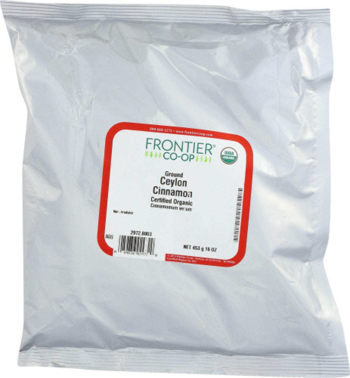 Frontier Natural Products Ceylon Cinnamon Ground Organic 16 oz Powder