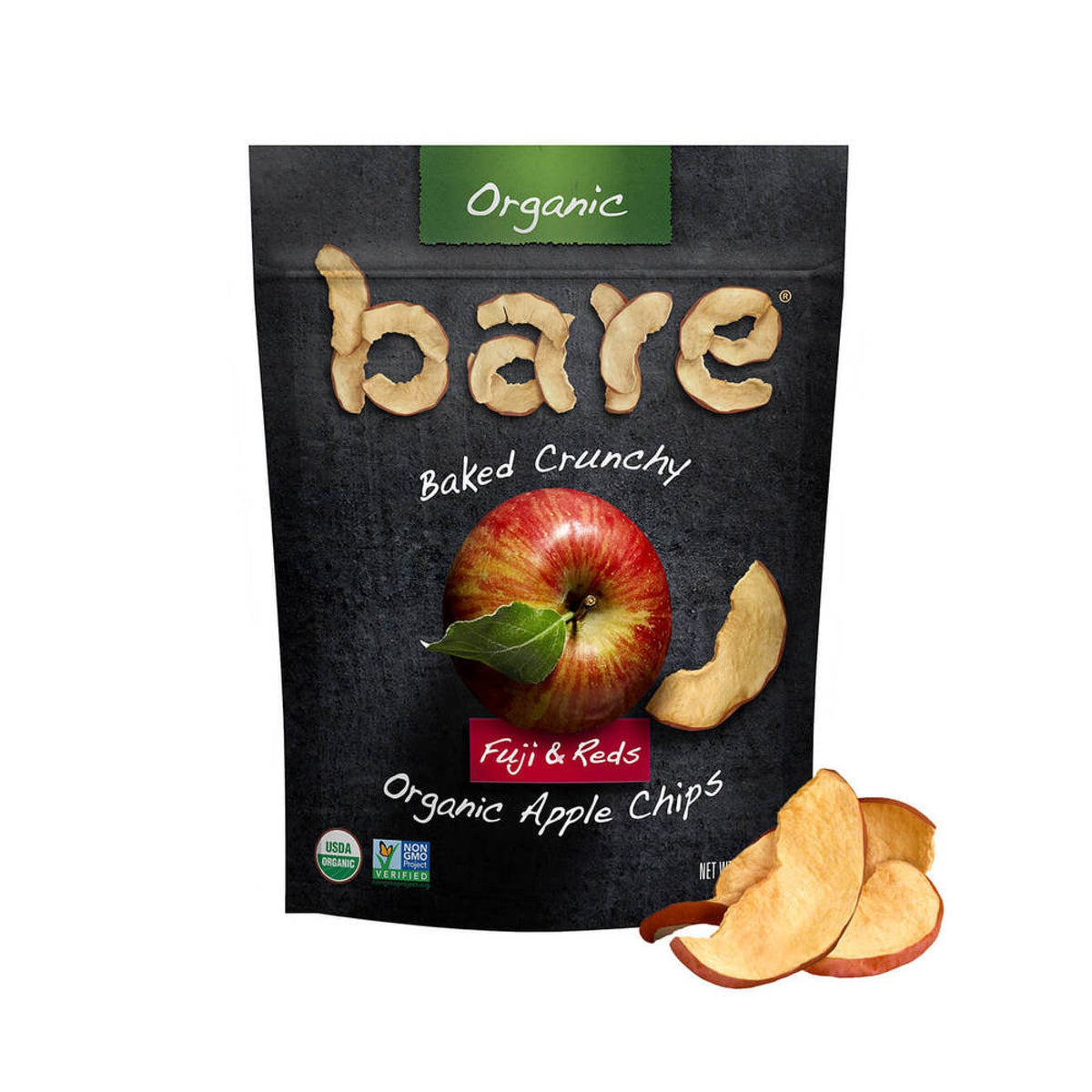 Bare Fruit Organic Baked Fuji &amp; Reds Apple Chips 3 oz Bag