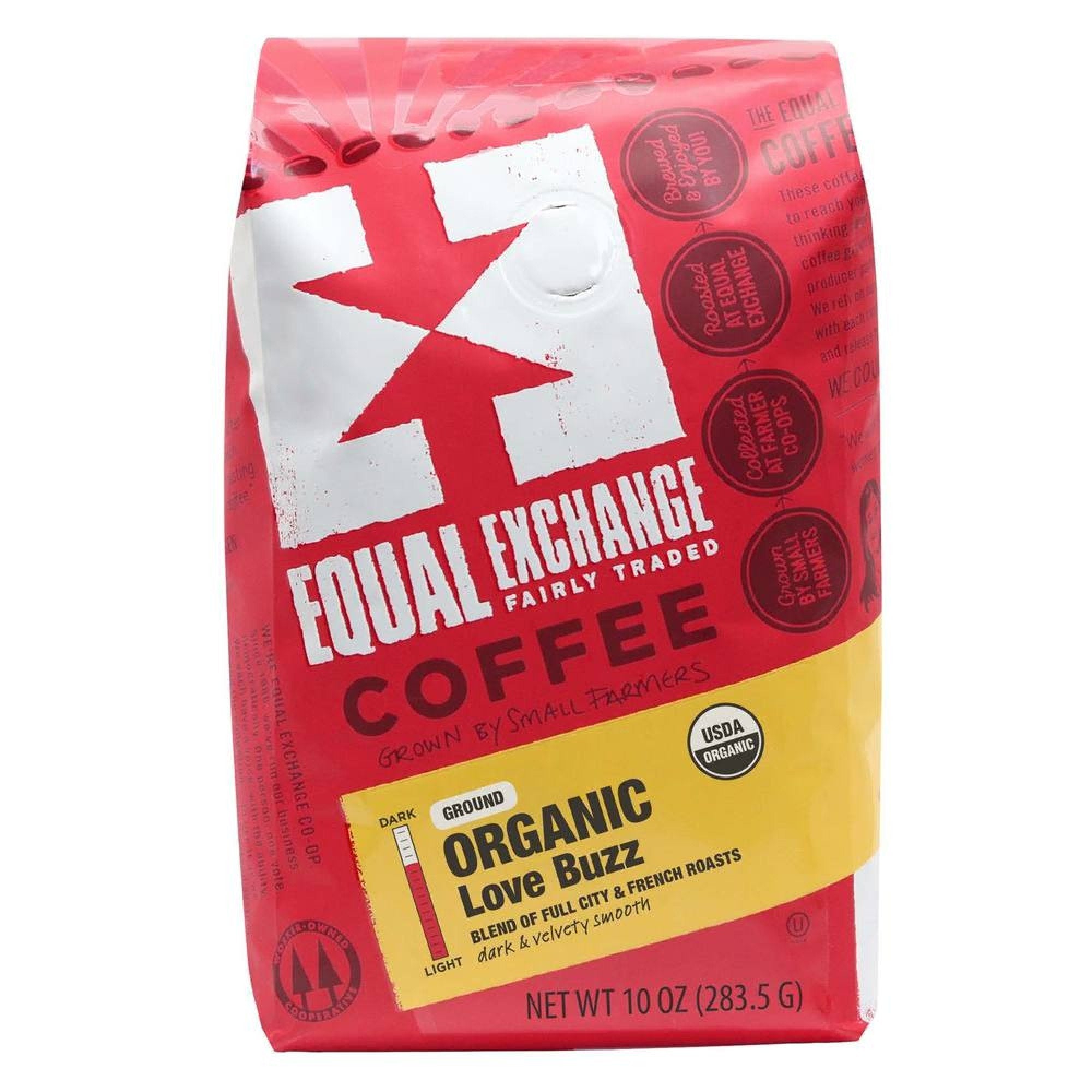 Equal Exchange Ground Organic Coffee Love Buzz 10 oz Bag