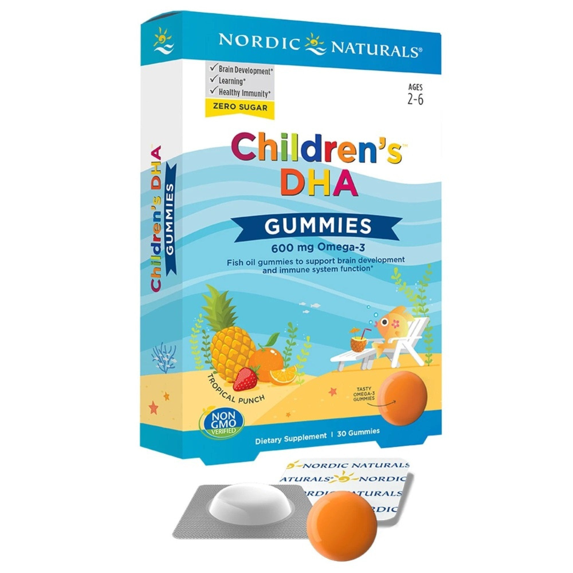 Nordic Naturals Children's DHA Gummies Tropical Punch 30 Gummy