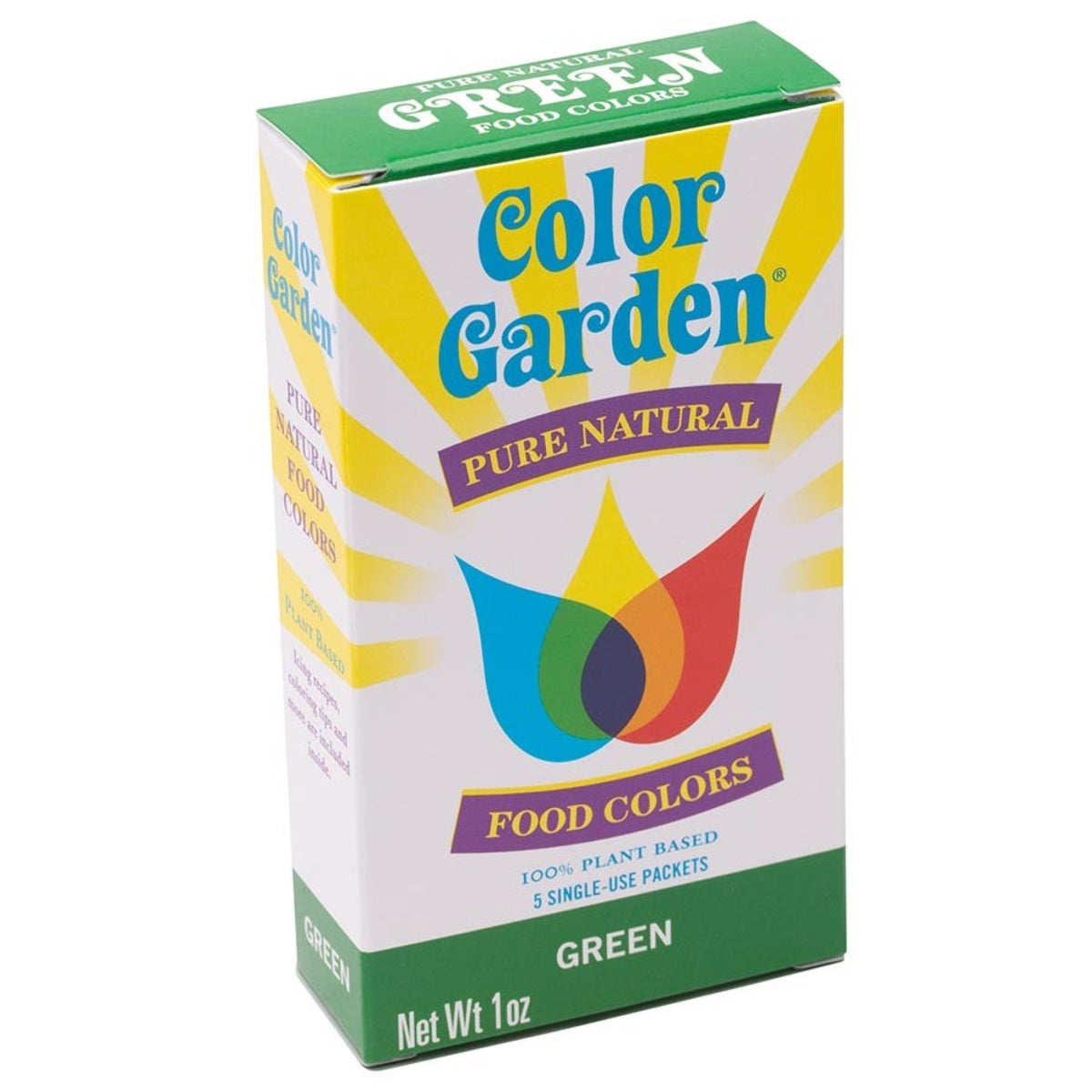 Color Garden Green Natural Food Coloring 5(6g) Packets Box