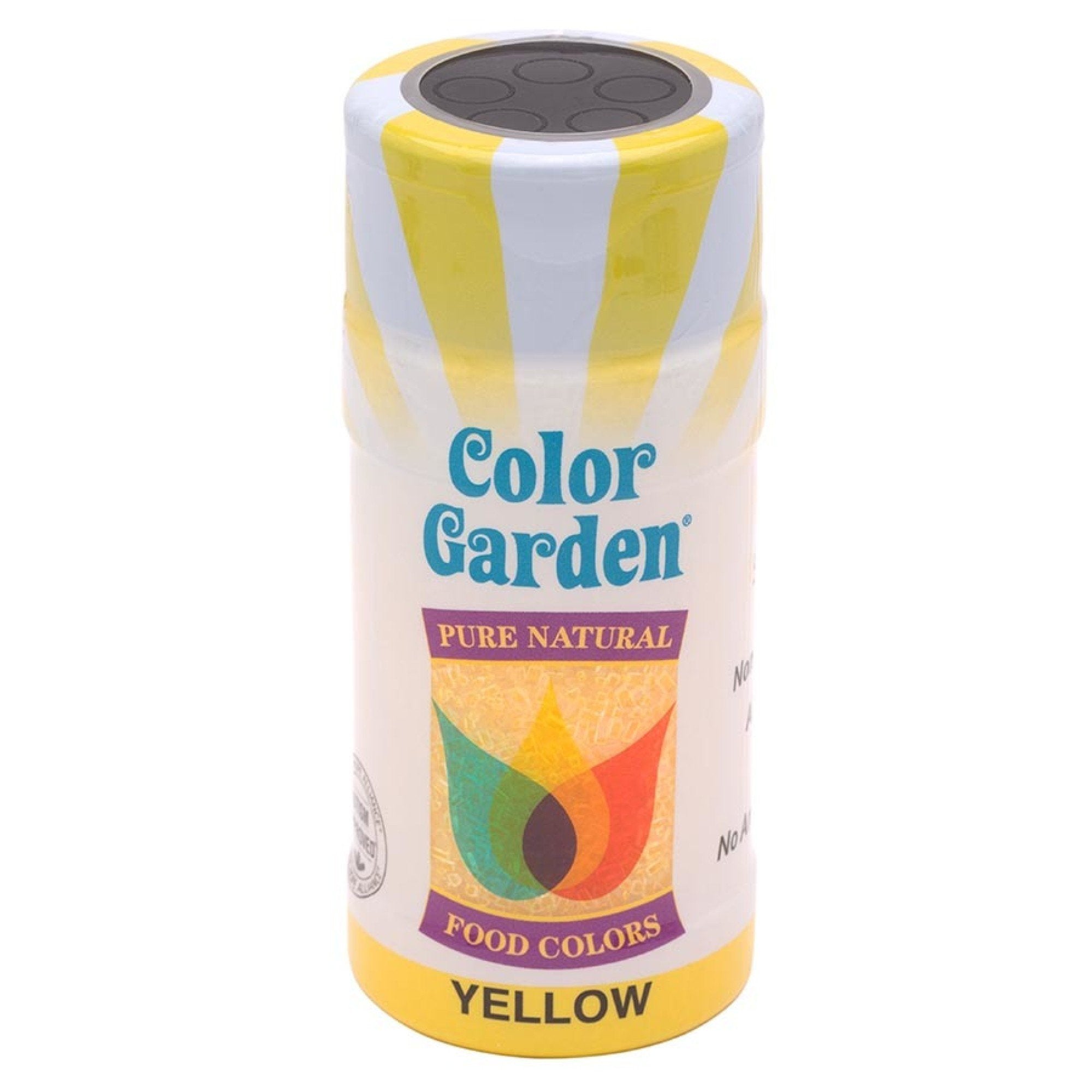 Color Garden Yellow Natural Sugar Crystals 3 oz Container