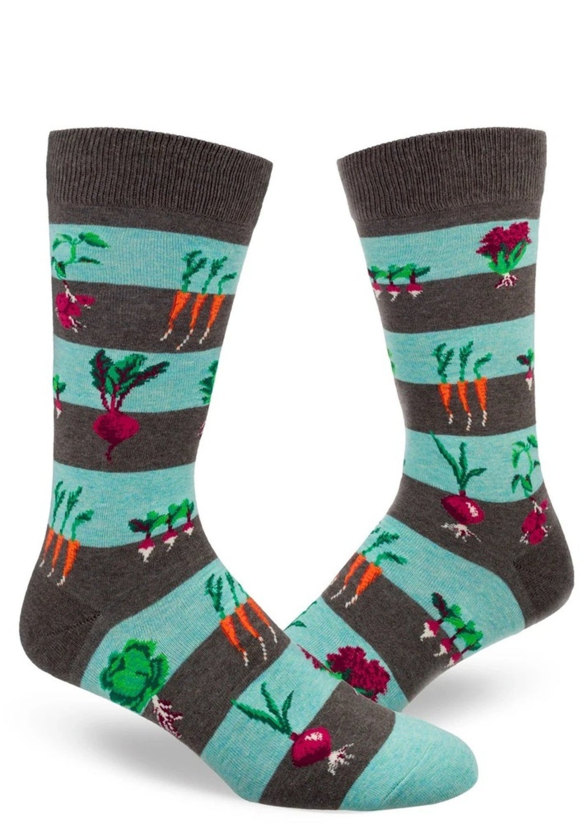 ModSocks Vegetable Garden Men&#39;s Crew Socks - Heather Earth 1 Pair Pack