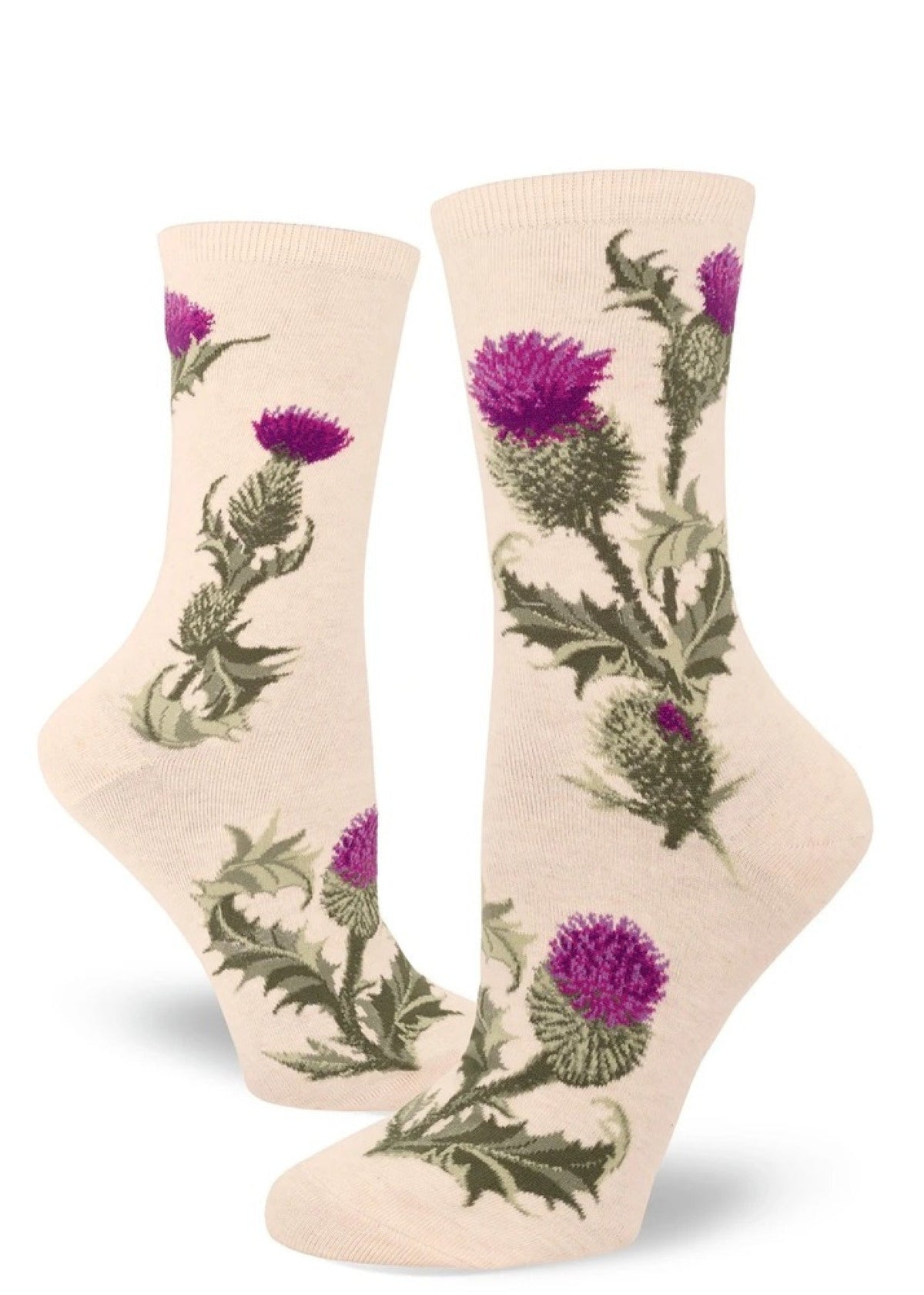 ModSocks Thistle Women&#39;s Crew Socks - Heather Cream 1 Pair Pack