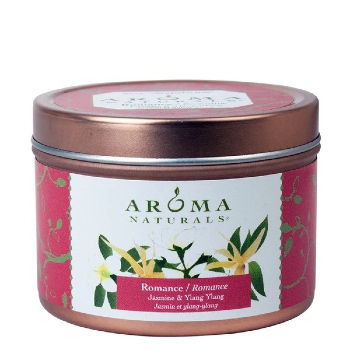 Aroma Naturals Travel Tins Candle Romance Pink 1 Container