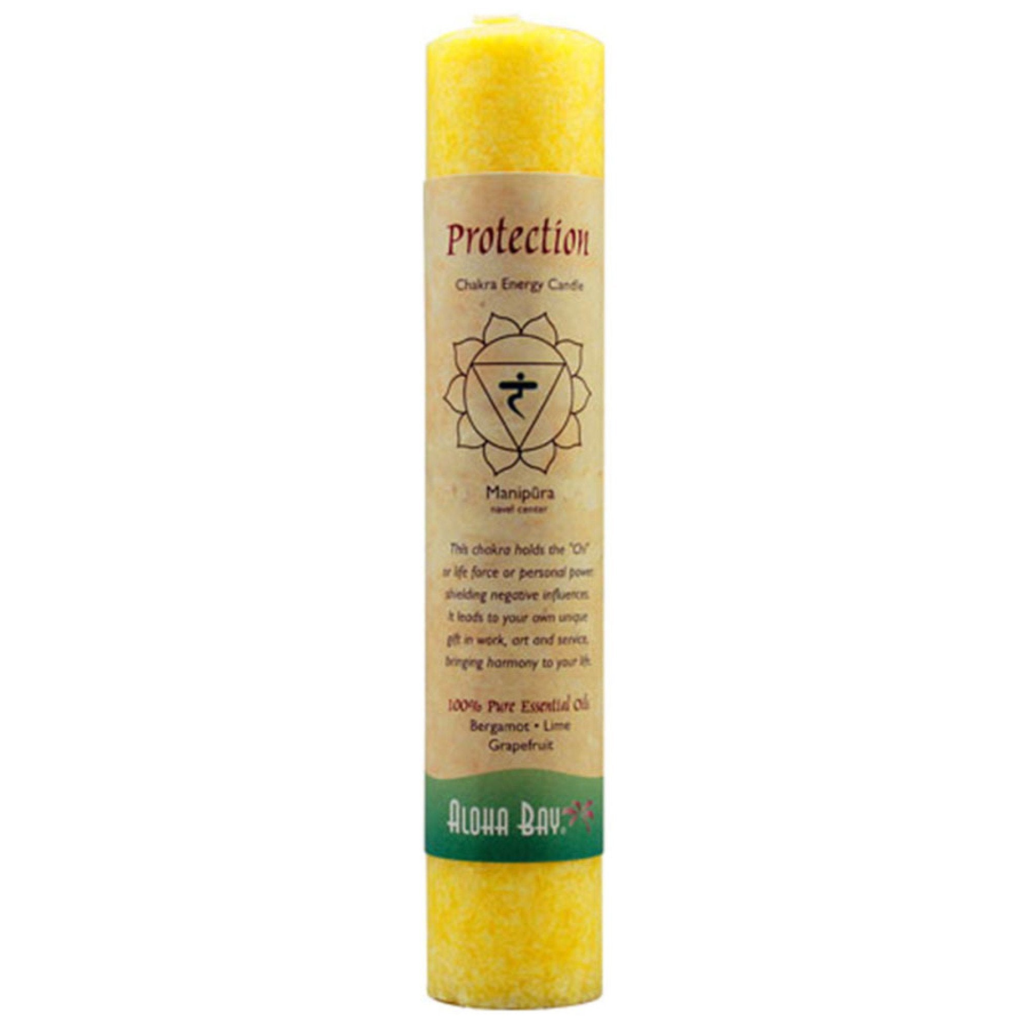 Aloha Bay Chakra Pillar Candle Protection Yellow 1 Candle