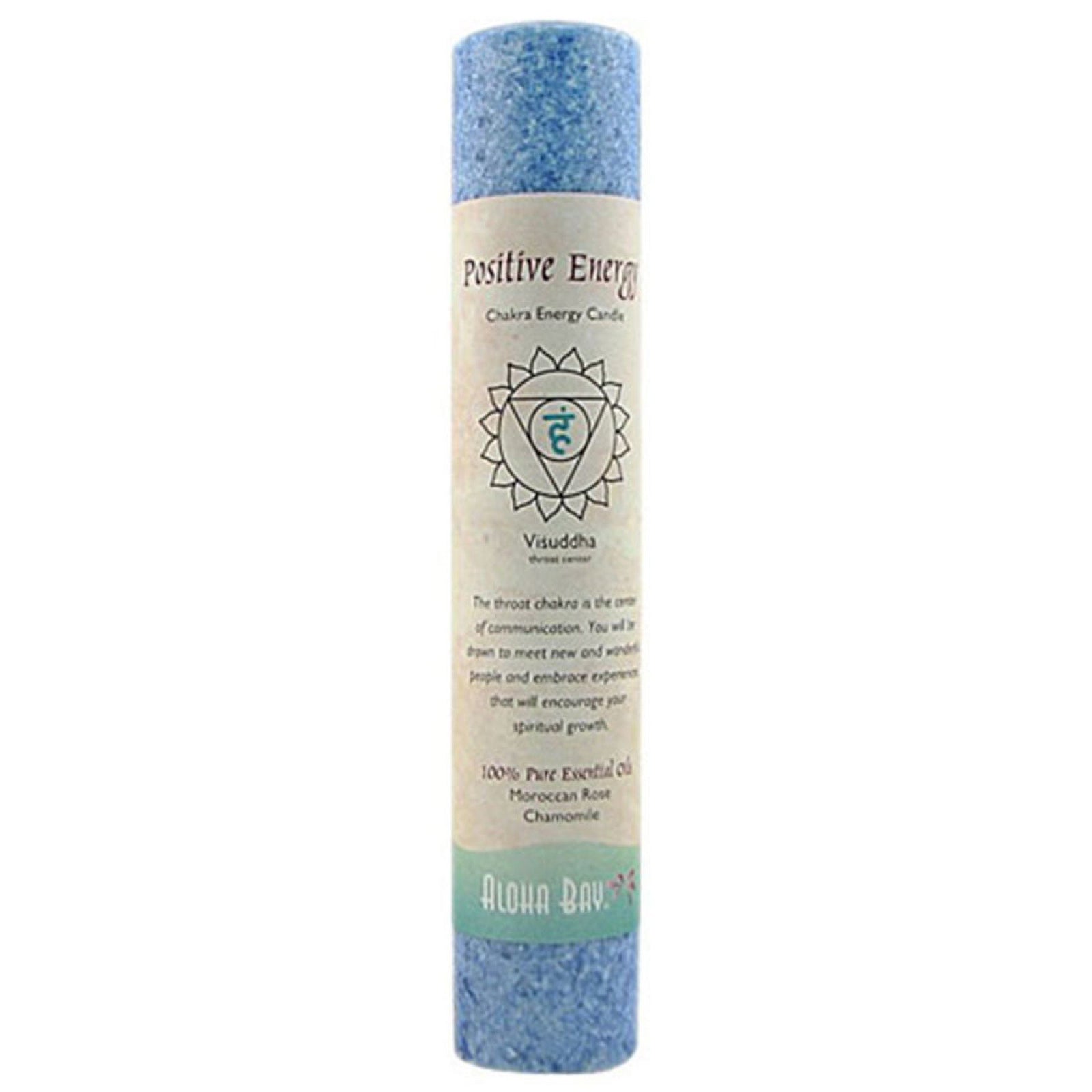 Aloha Bay Chakra Pillar Candle Positive Energy Blue 1 Candle