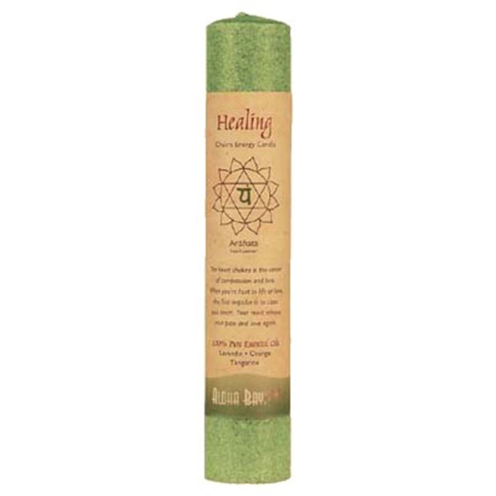 Aloha Bay Chakra Pillar Candle Healing Green 1 Candle