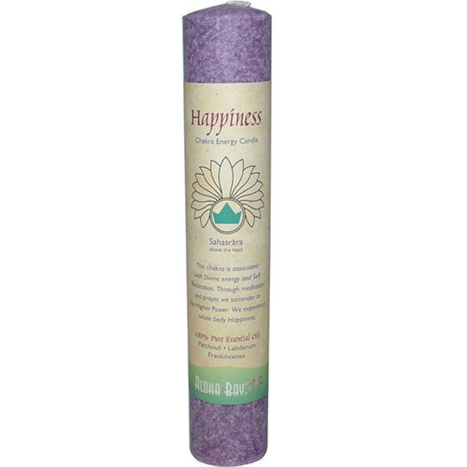 Aloha Bay Chakra Pillar Candle Happiness Violet 1 Candle